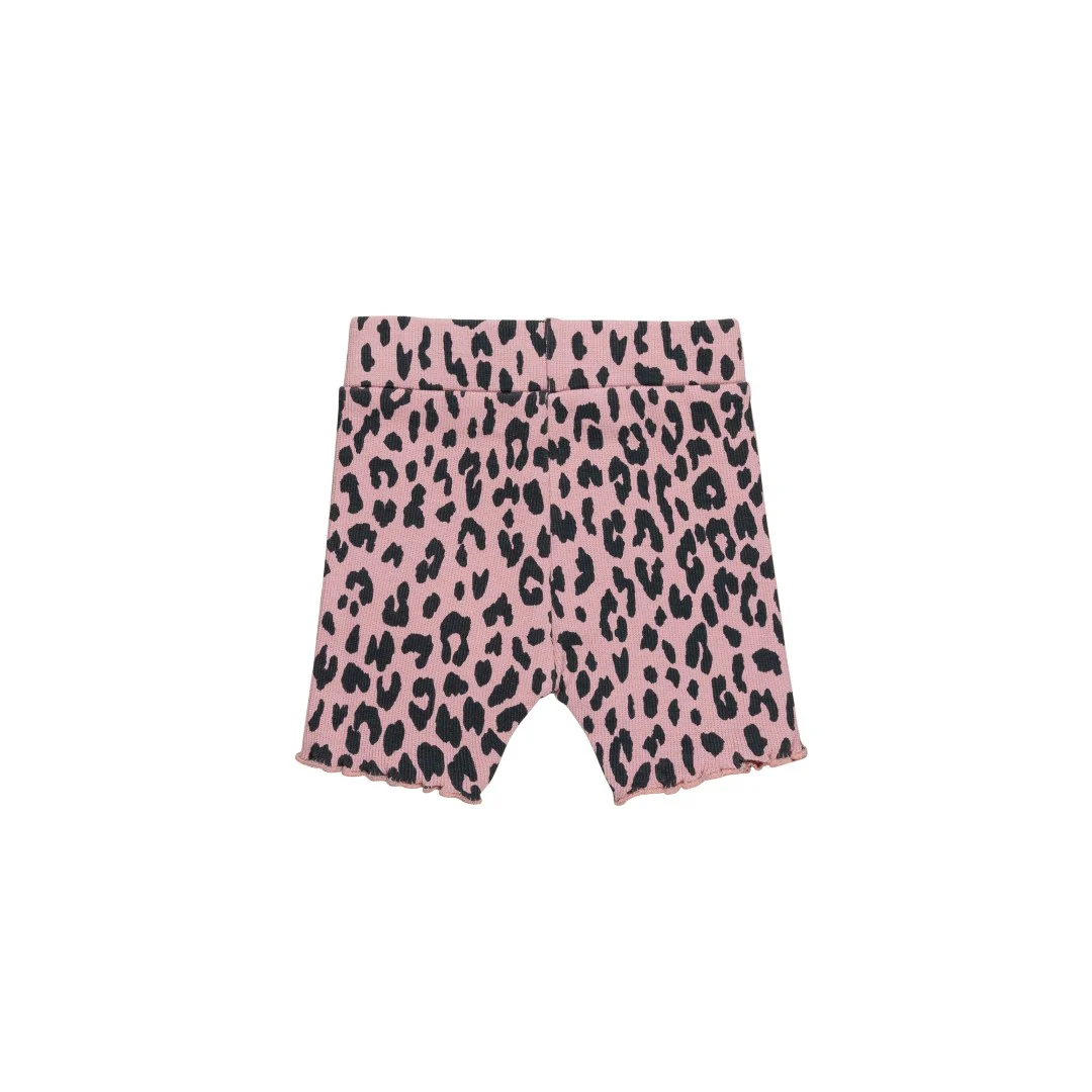 Huxbaby AW22 Drop 1 Leopard Rib Short - Dusty Rose - Image 3