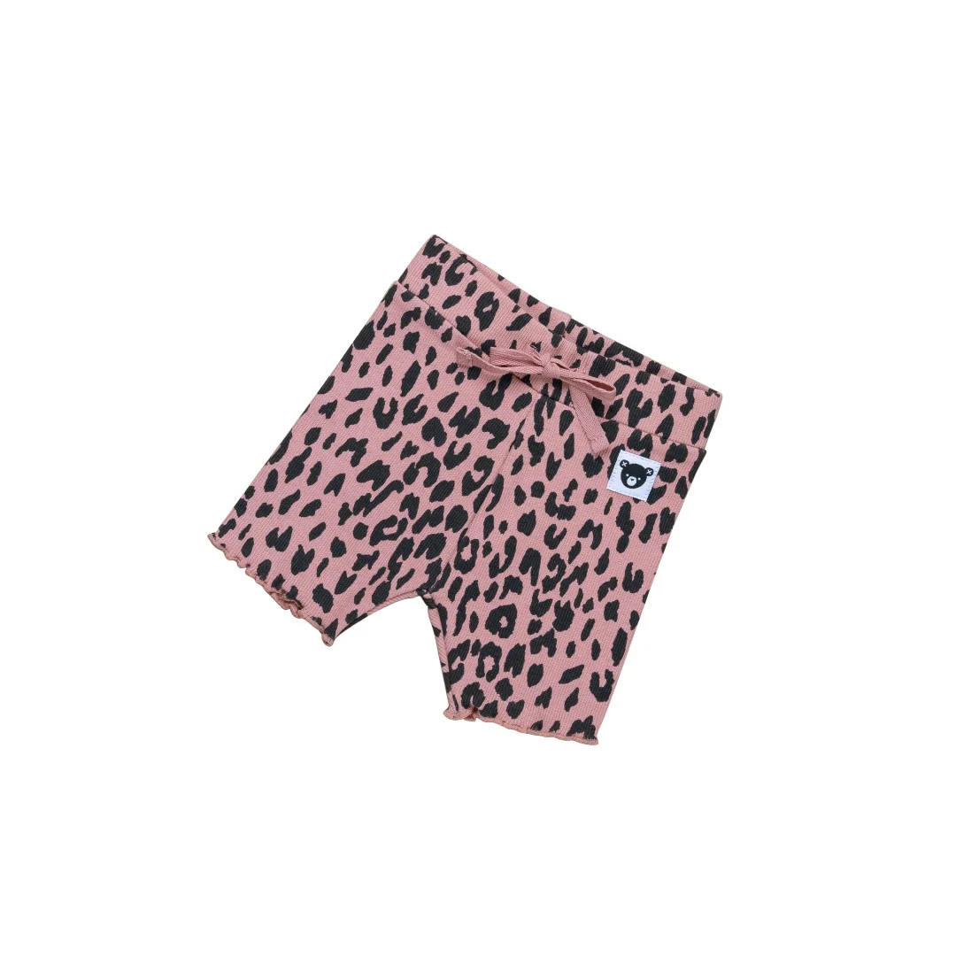 Huxbaby AW22 Drop 1 Leopard Rib Short - Dusty Rose - Image 4