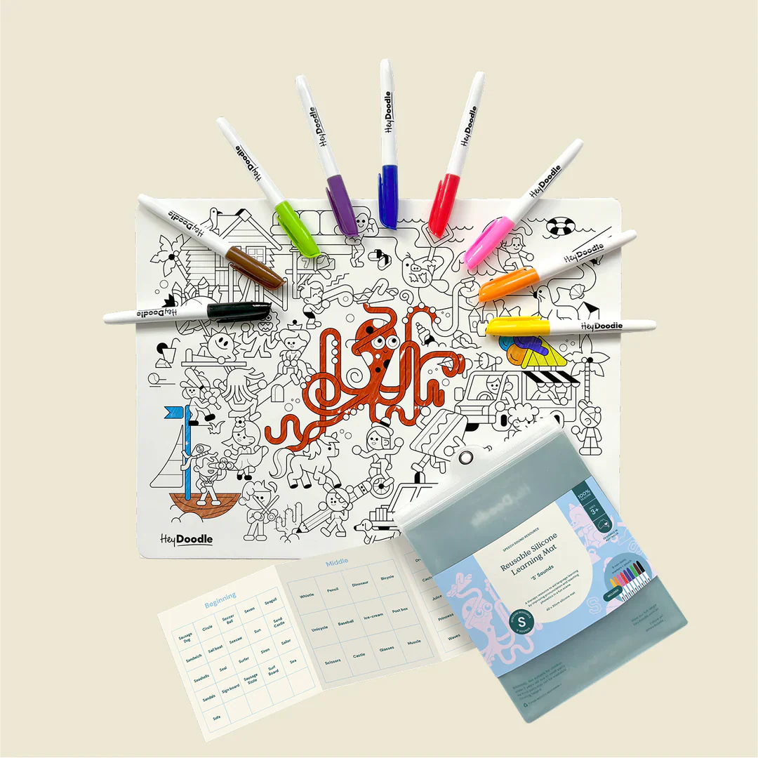 S' Sounds Speech Therapy Colouring & Doodle Mat - Image 2