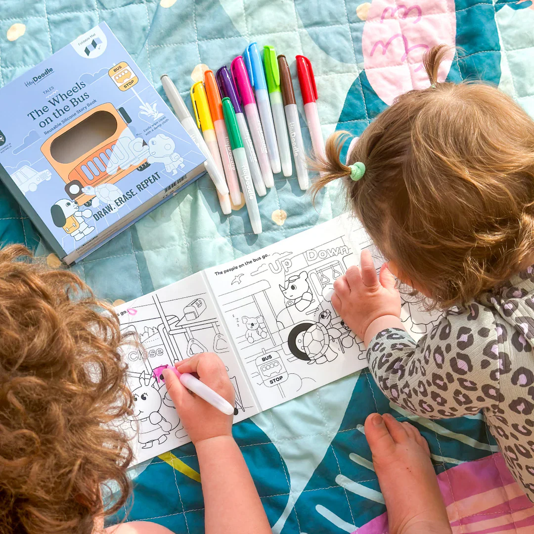Wheels On The Bus Tales - Reusable Colouring Book - Image 4