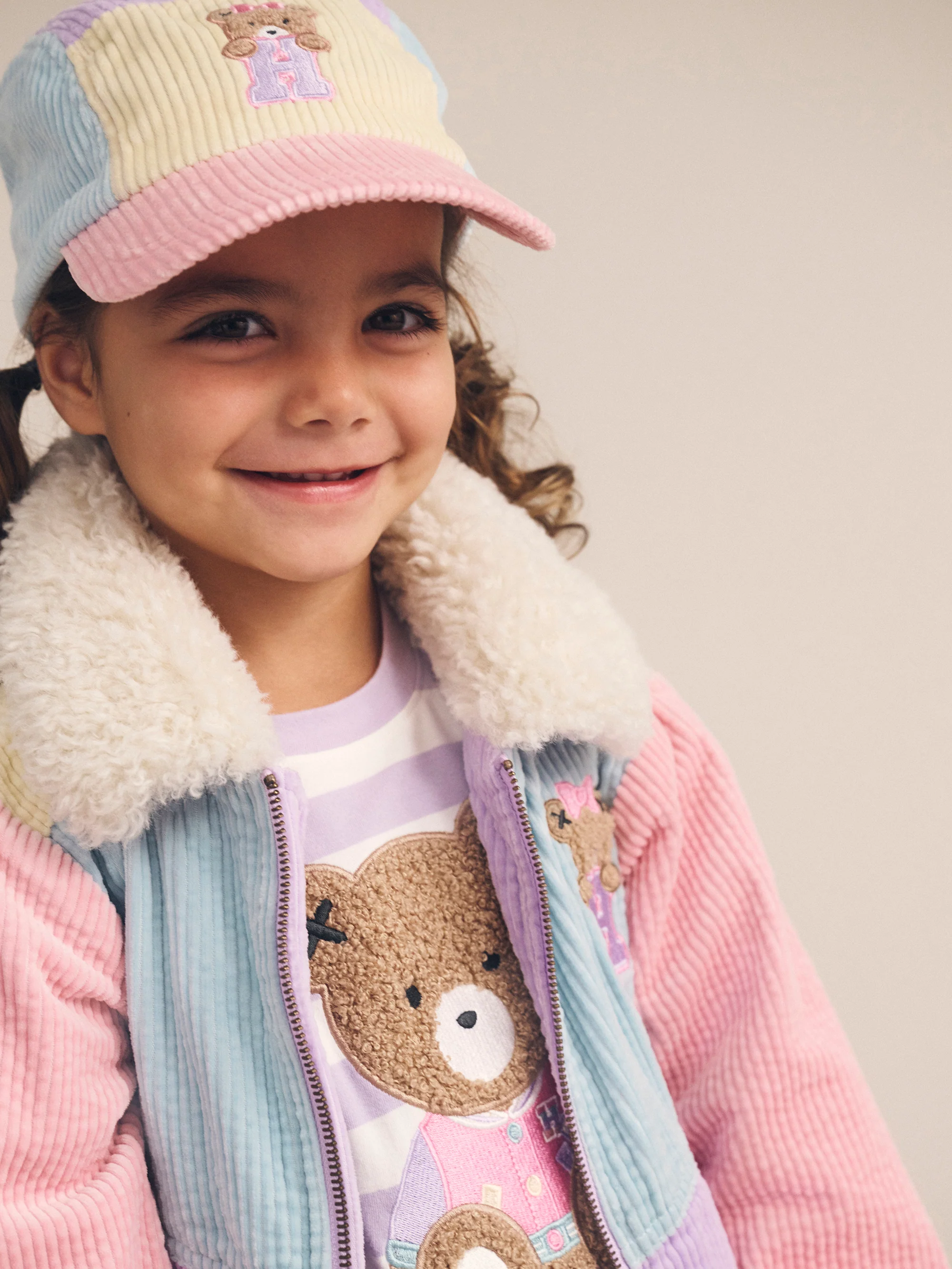 Huxbaby Blush Colour Block Cord Jacket - Image 4