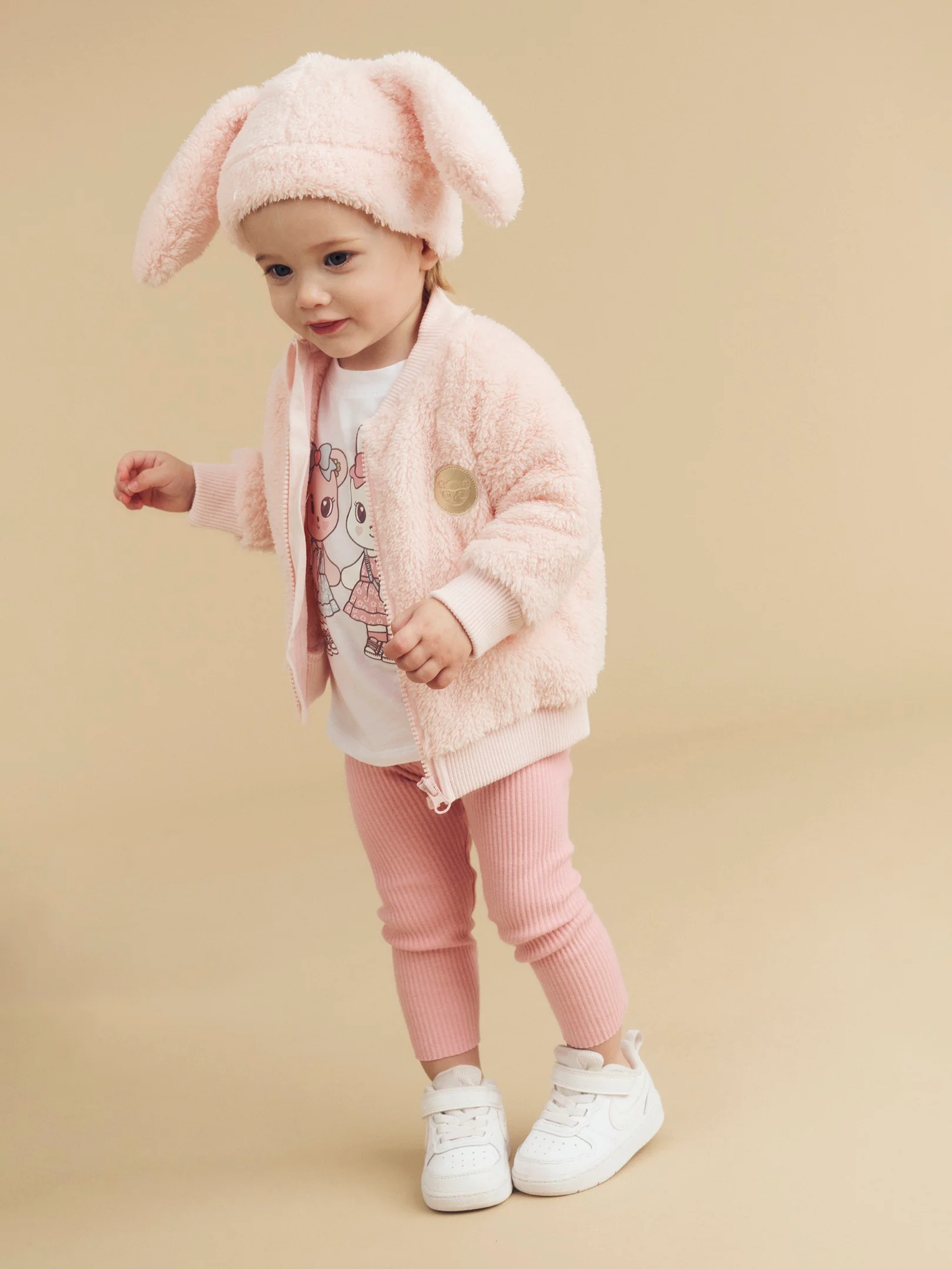 Bunny Fur Beanie - Pink Pearl - Image 2