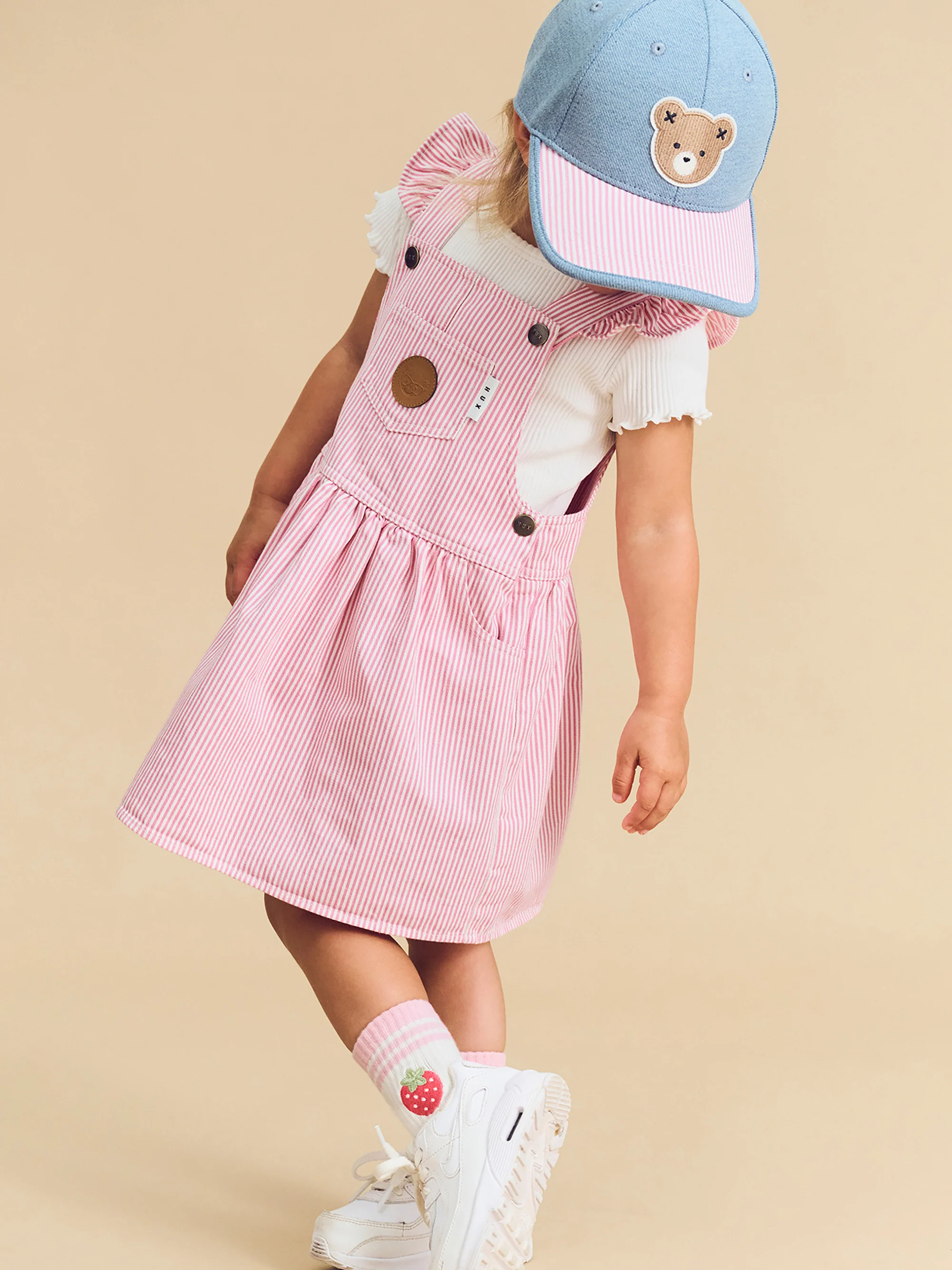 Candy Stripe Pinafore - Bubblegum Stripe - Image 3