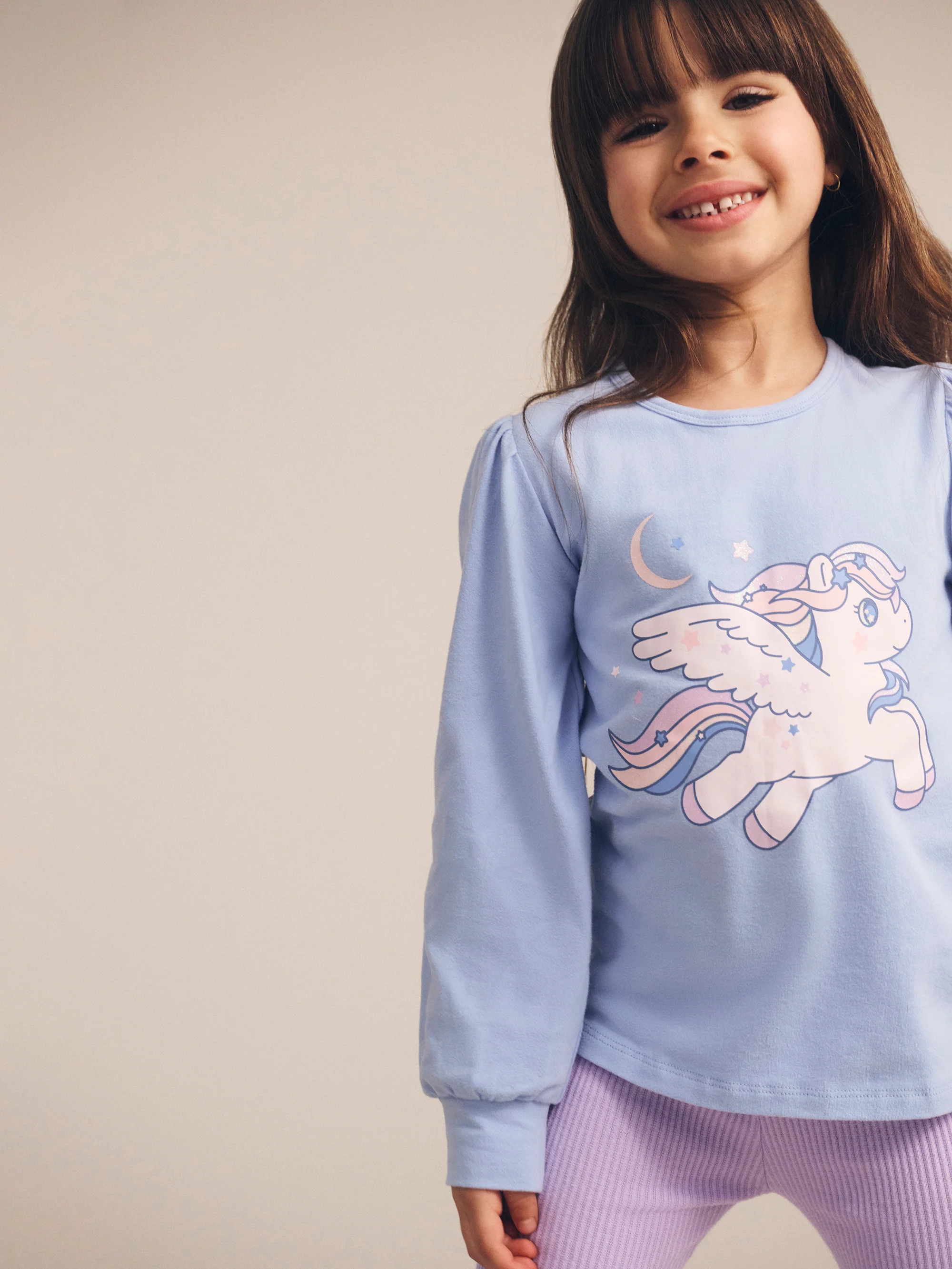 Huxbaby Celestial Unicorn Puff Sleeve Top - Image 2