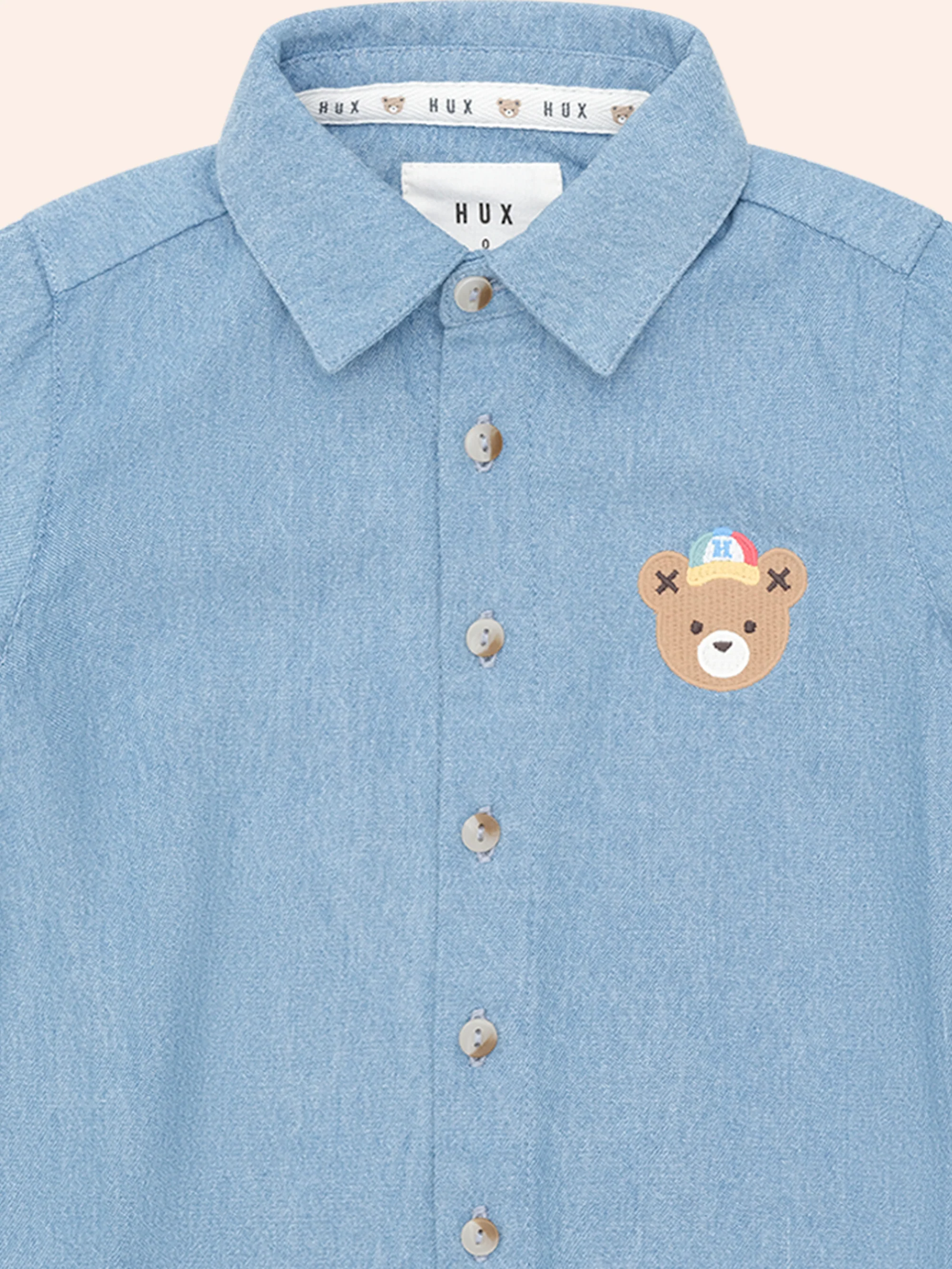 Huxbaby Chambray Hux Short Sleeve Shirt - Image 3