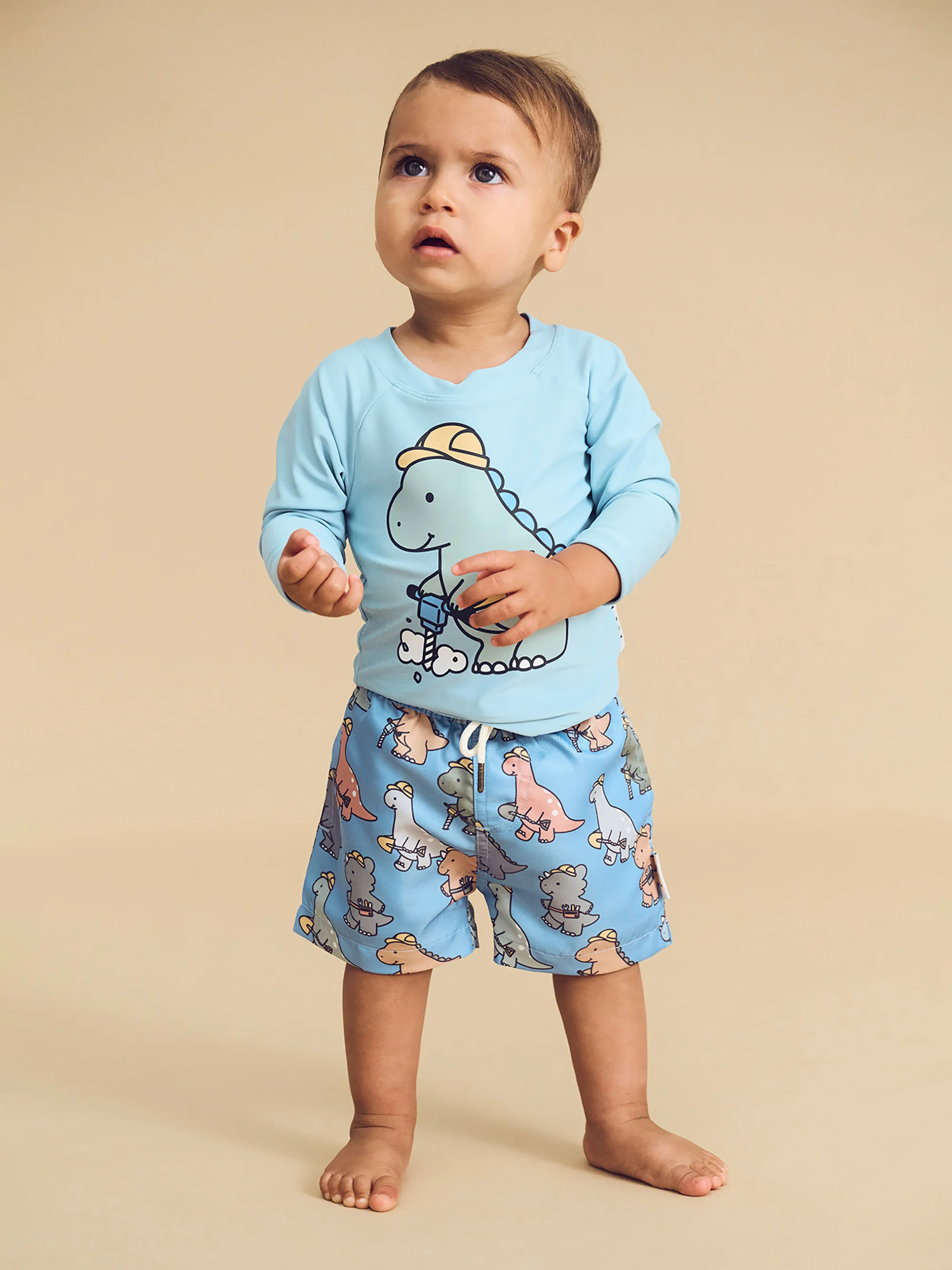 Construction Dinos Swim Short - Bright Blue - Image 2