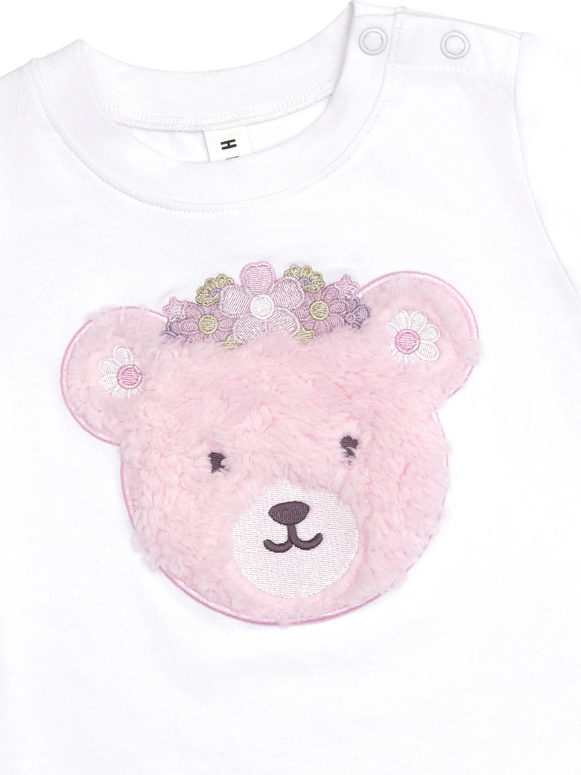 Daisy Furry Bear T-Shirt - White - Image 5