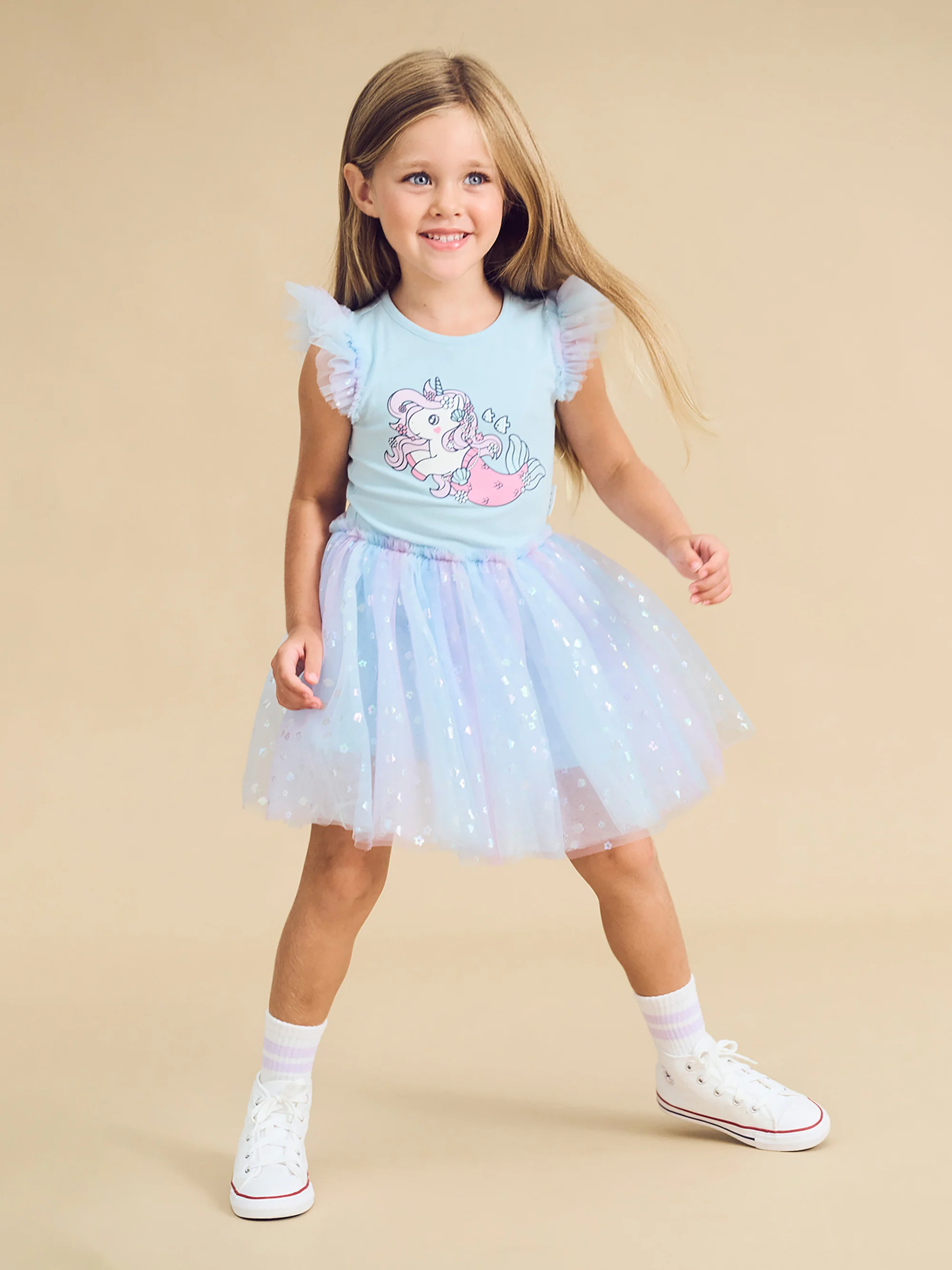 Daisy Seashell Ballet Dress - Soft Aqua - Image 2