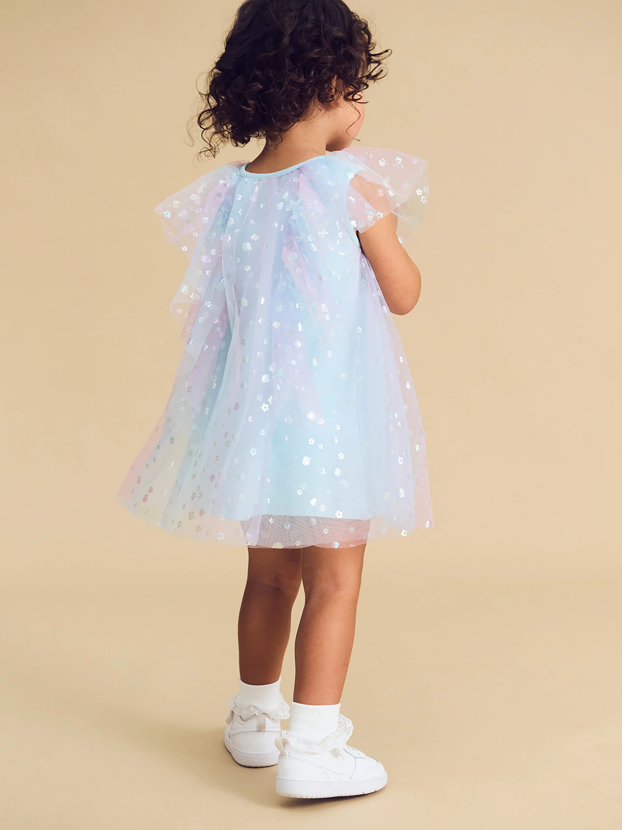 Daisy Seashell Tulle Flutter Dress - Sea Rainbow - Image 3