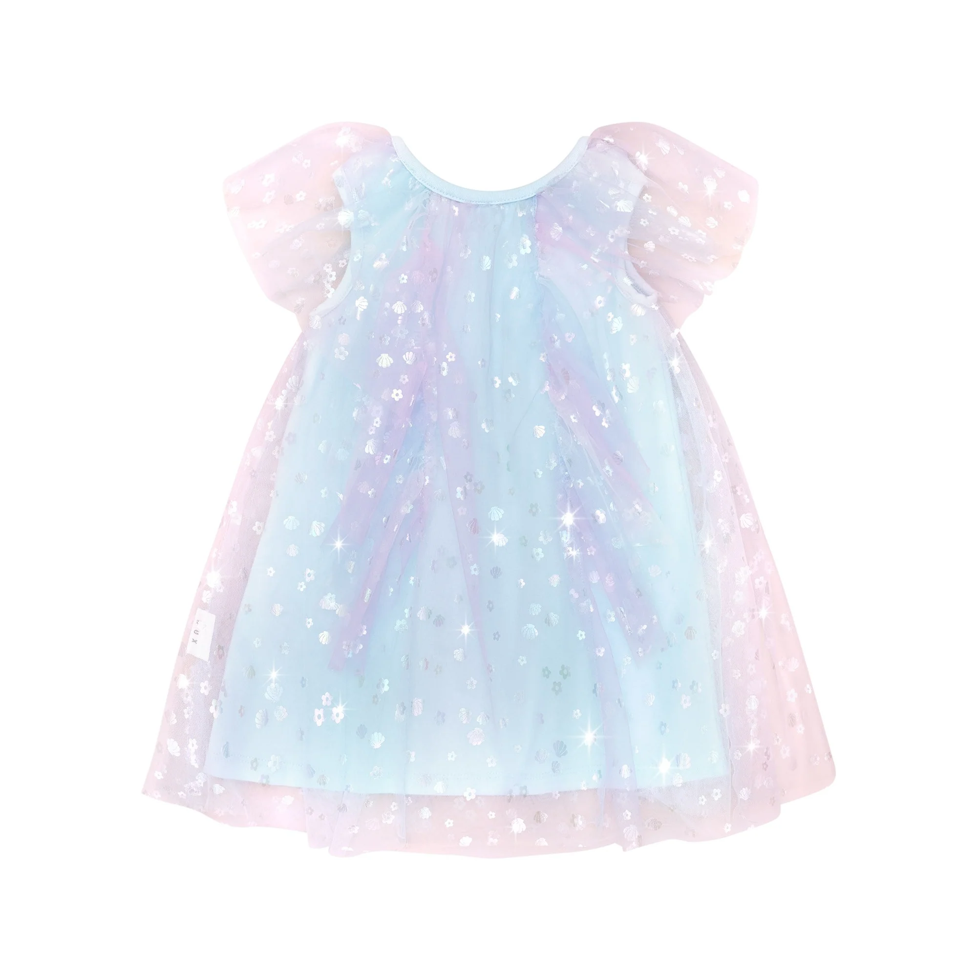 Daisy Seashell Tulle Flutter Dress - Sea Rainbow - Image 4