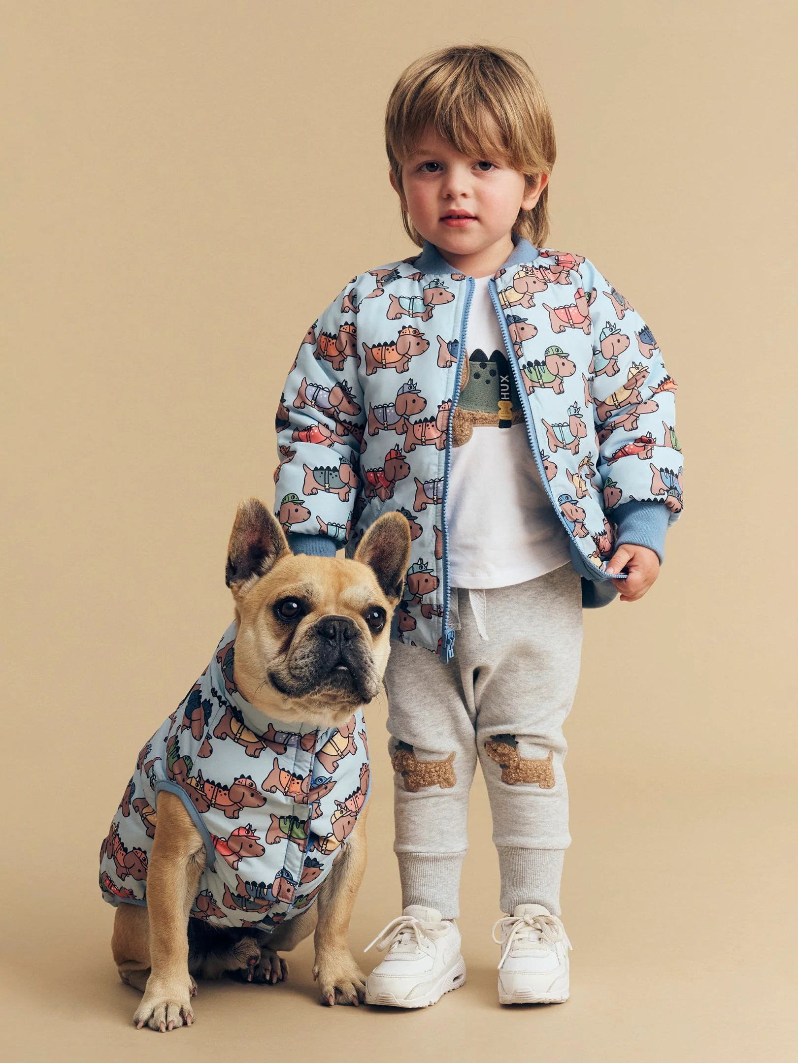 Dino Dog Reversible Bomber - Mountain Blue - Image 2