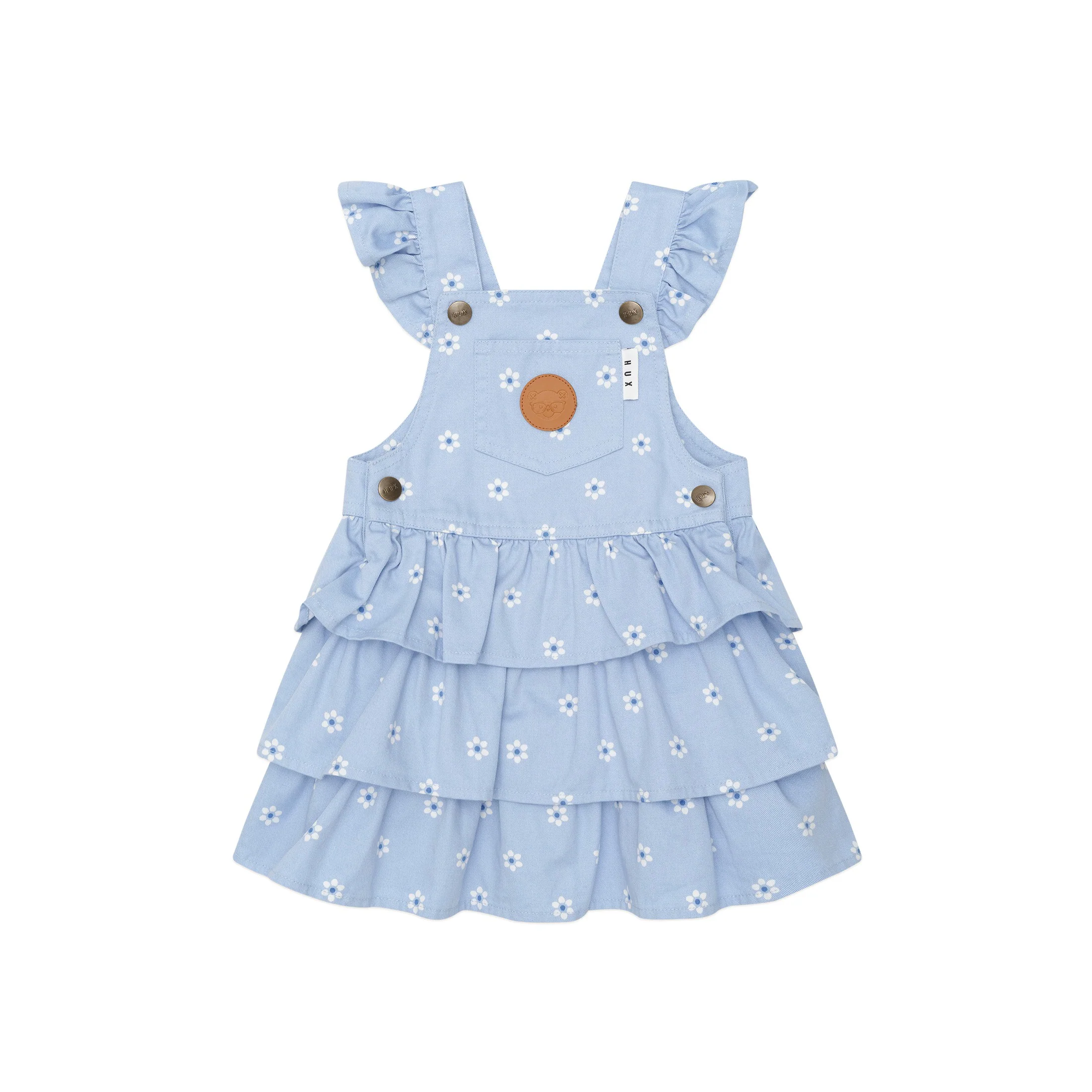 Huxbaby Ditsy Floral Tiered Overall Dress