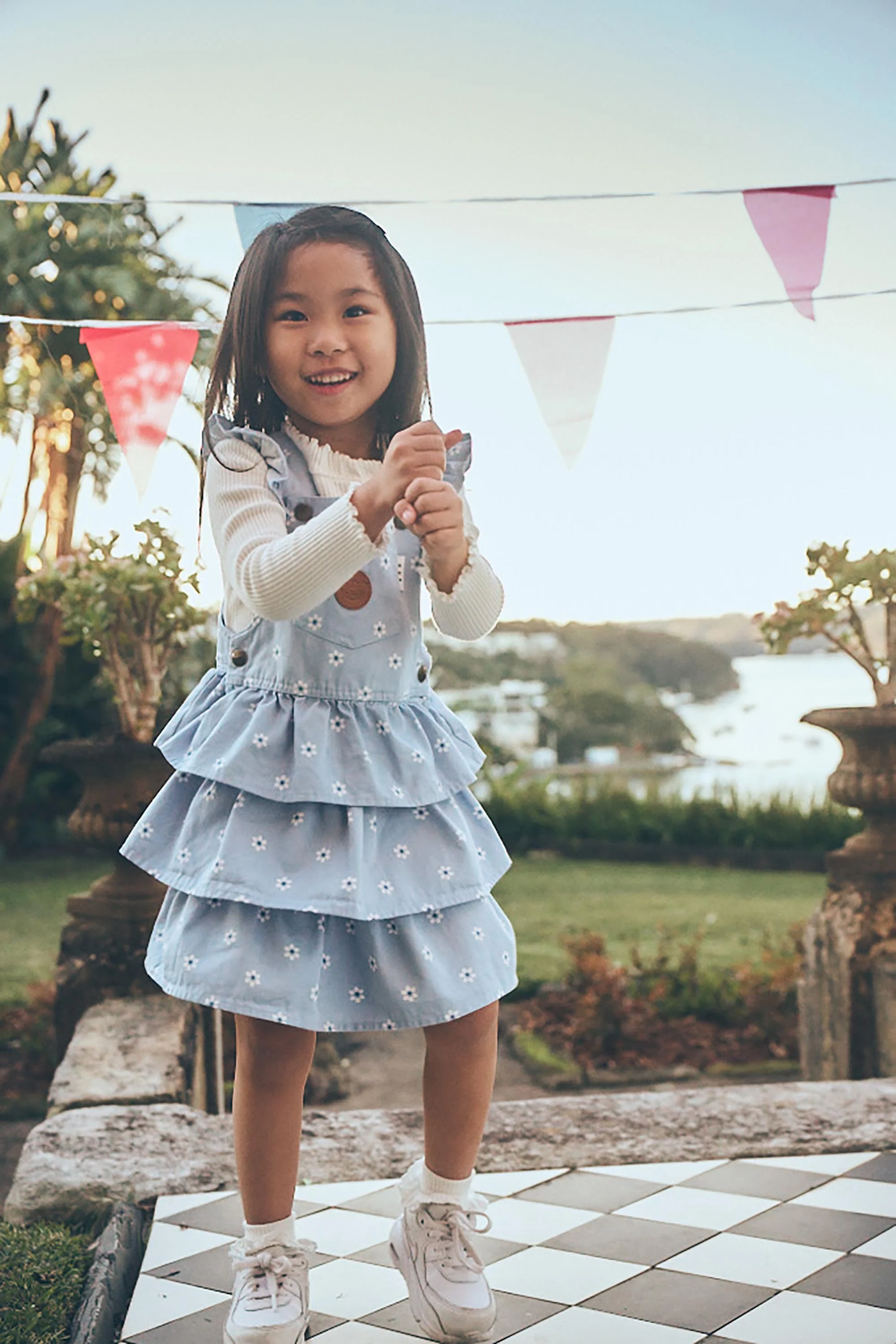 Huxbaby Ditsy Floral Tiered Overall Dress - Image 2