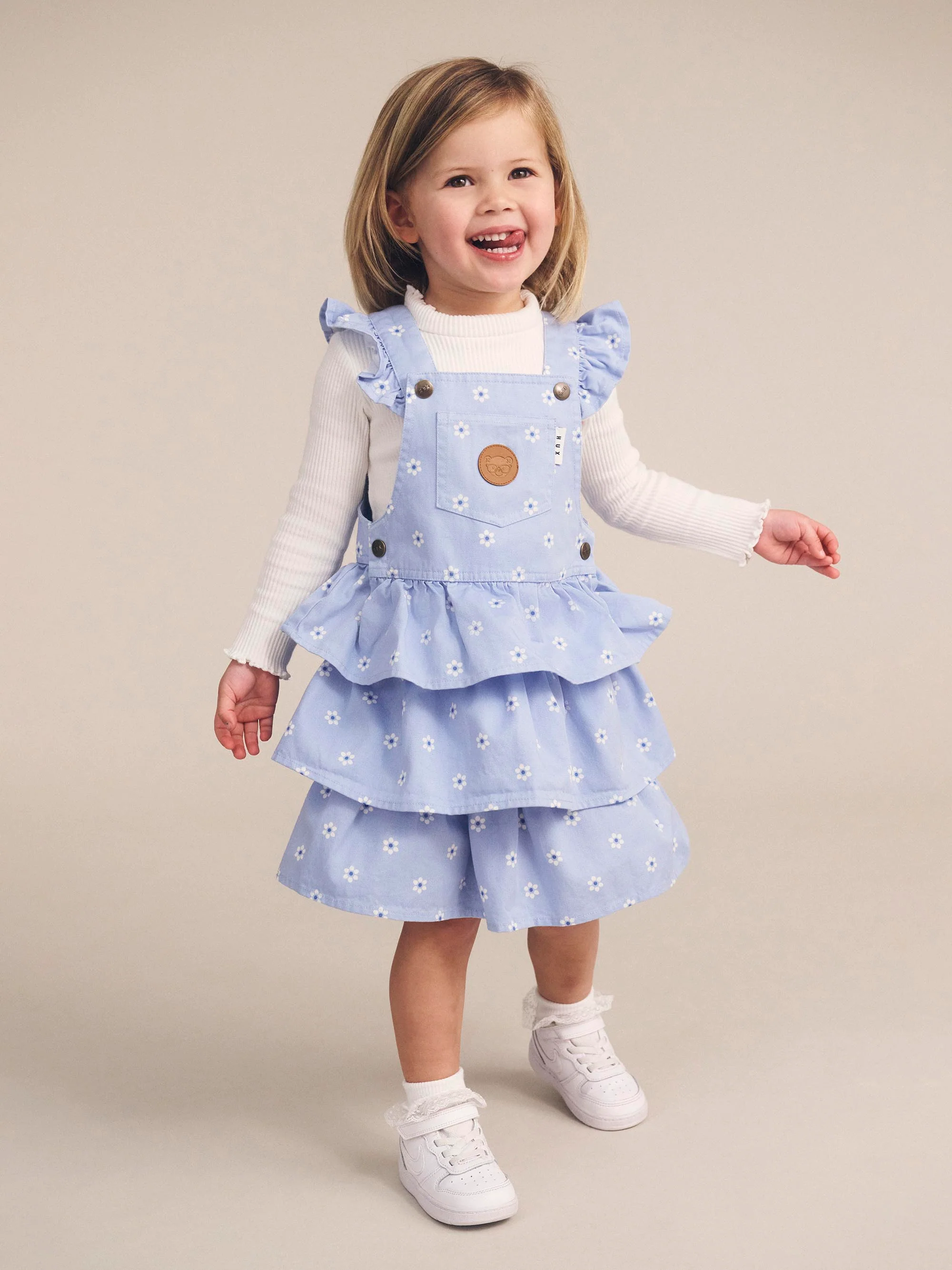 Huxbaby Ditsy Floral Tiered Overall Dress - Image 4