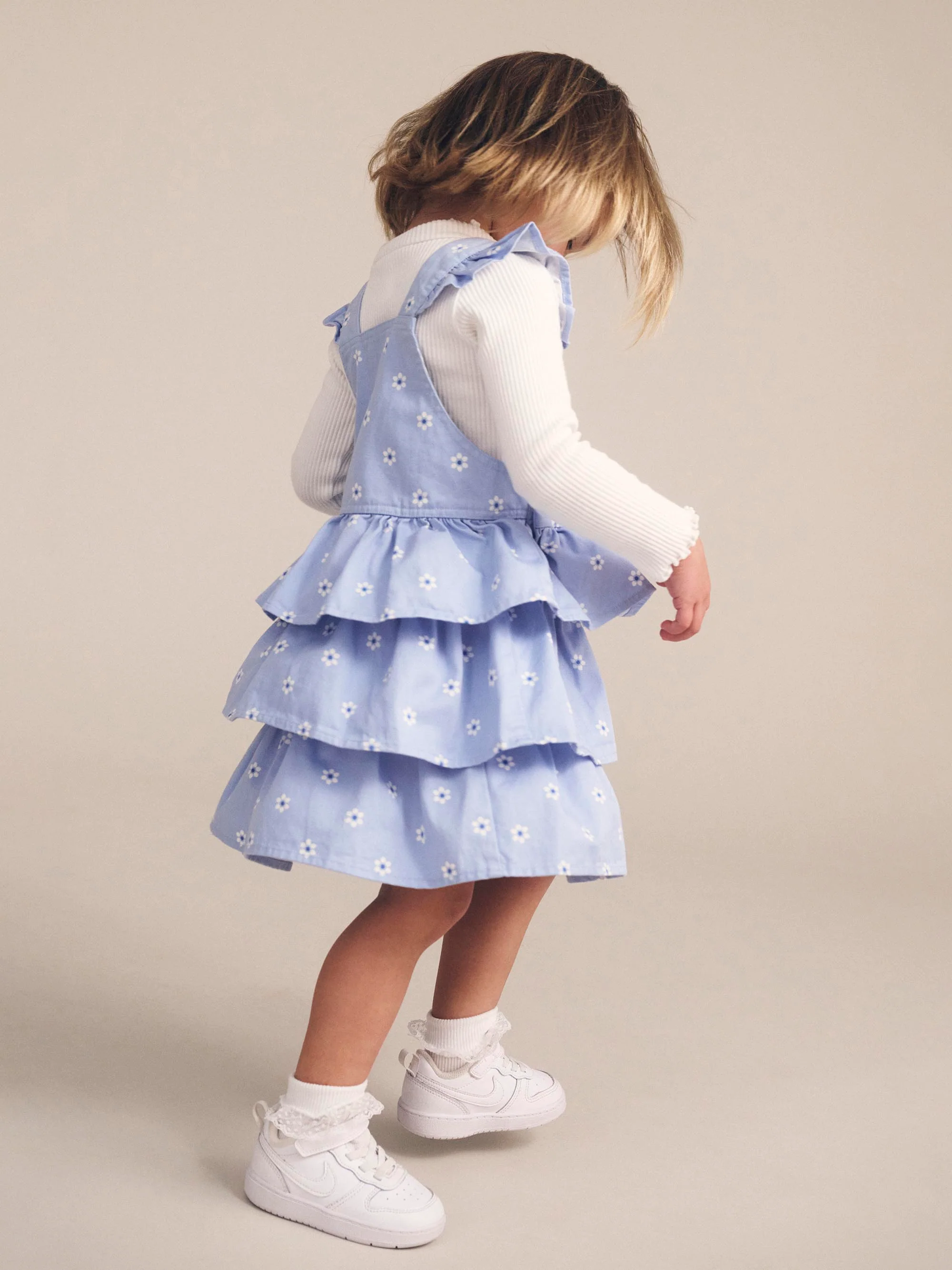 Huxbaby Ditsy Floral Tiered Overall Dress - Image 5