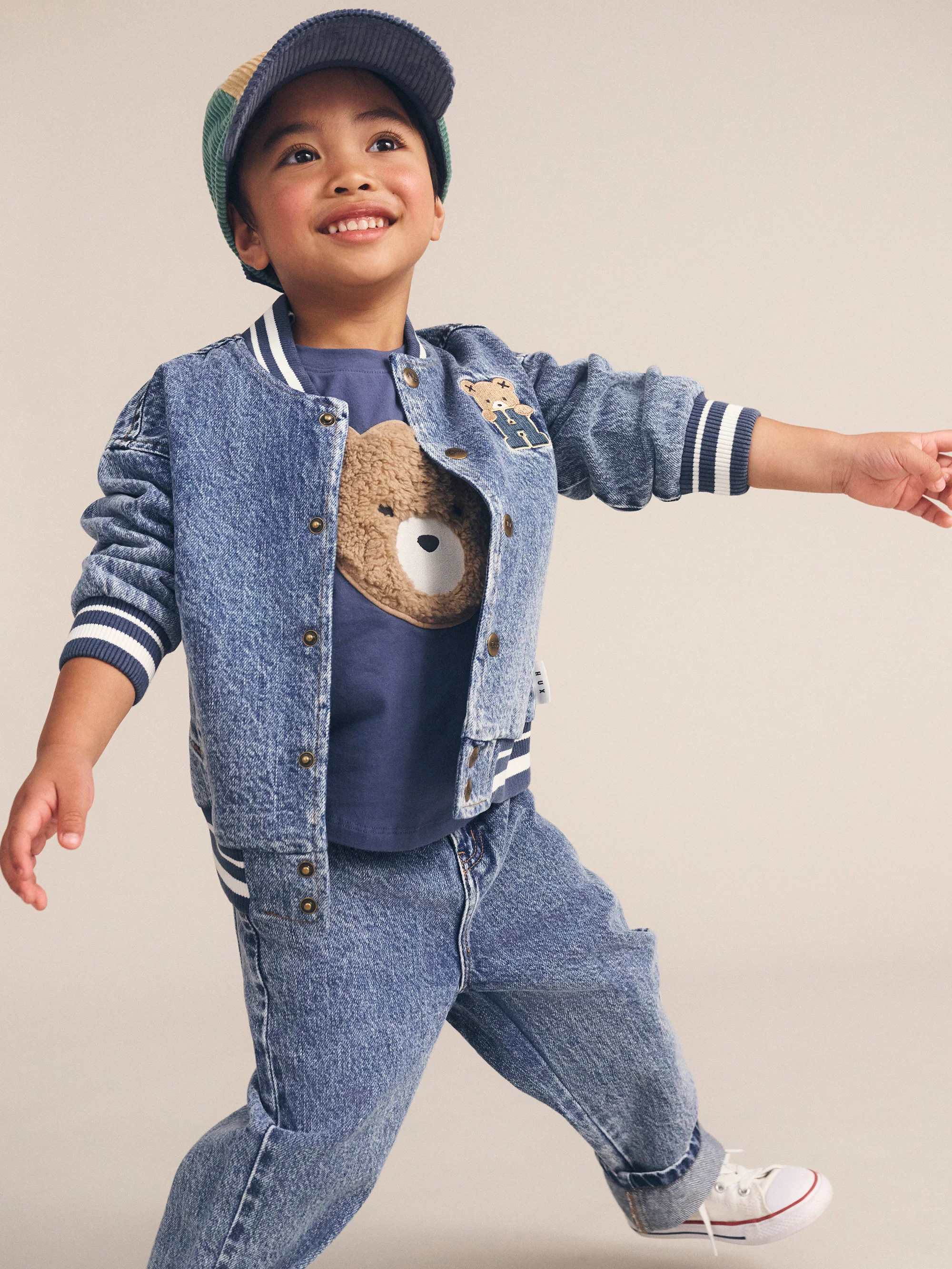 Huxbaby Dreamy Denim Bomber Jacket - Image 2
