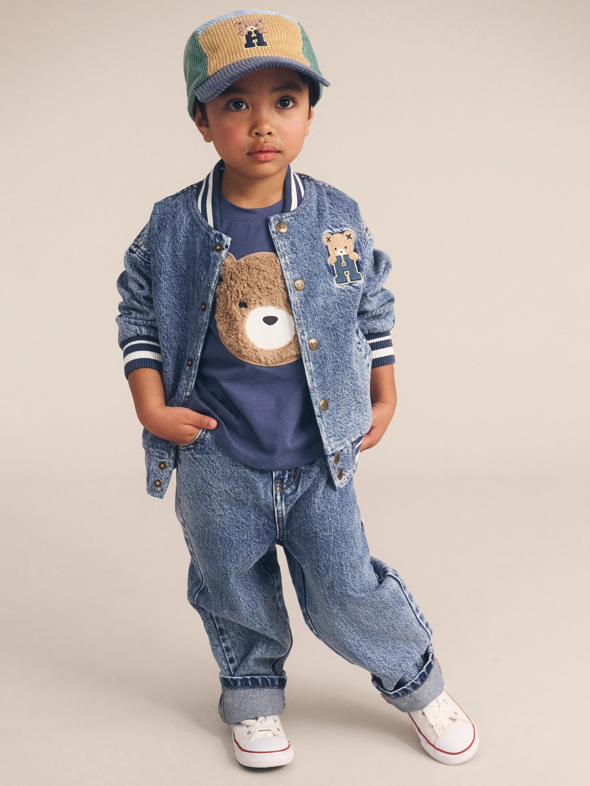 Huxbaby Dreamy Denim Bomber Jacket - Image 3