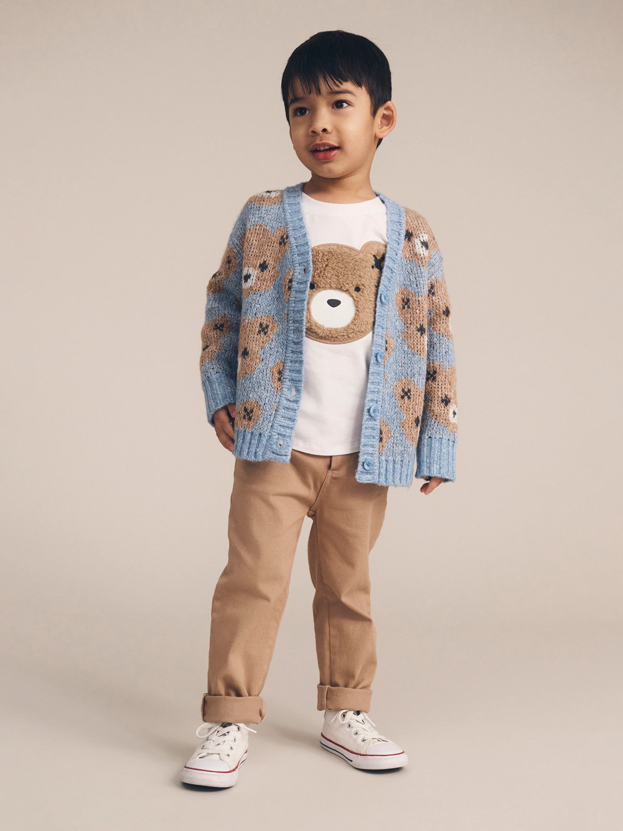 Huxbaby Dusk Blue Huxbear Knit Cardi - Image 2