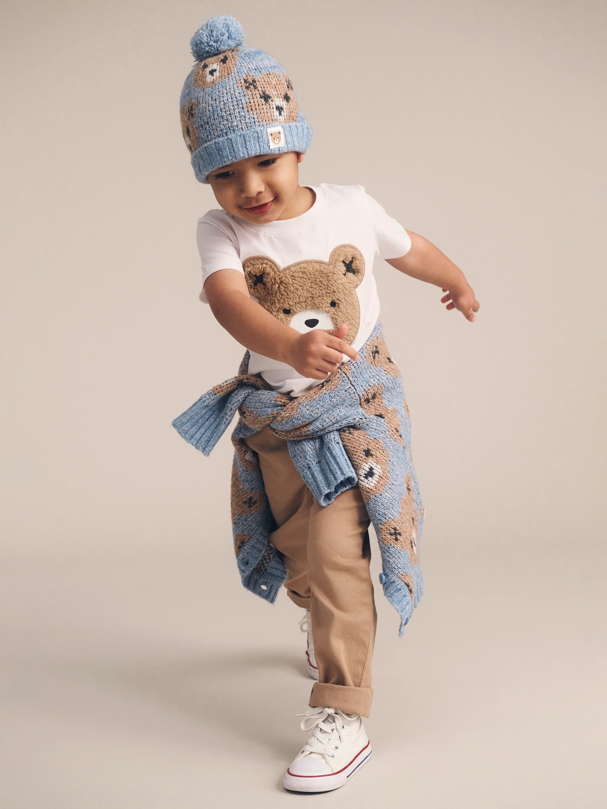 Huxbaby Dusk Blue Huxbear Knit Cardi - Image 3