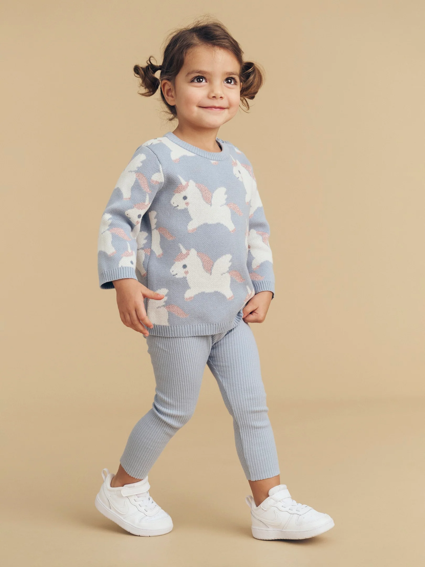 Rib Legging - Dusty Blue - Image 2