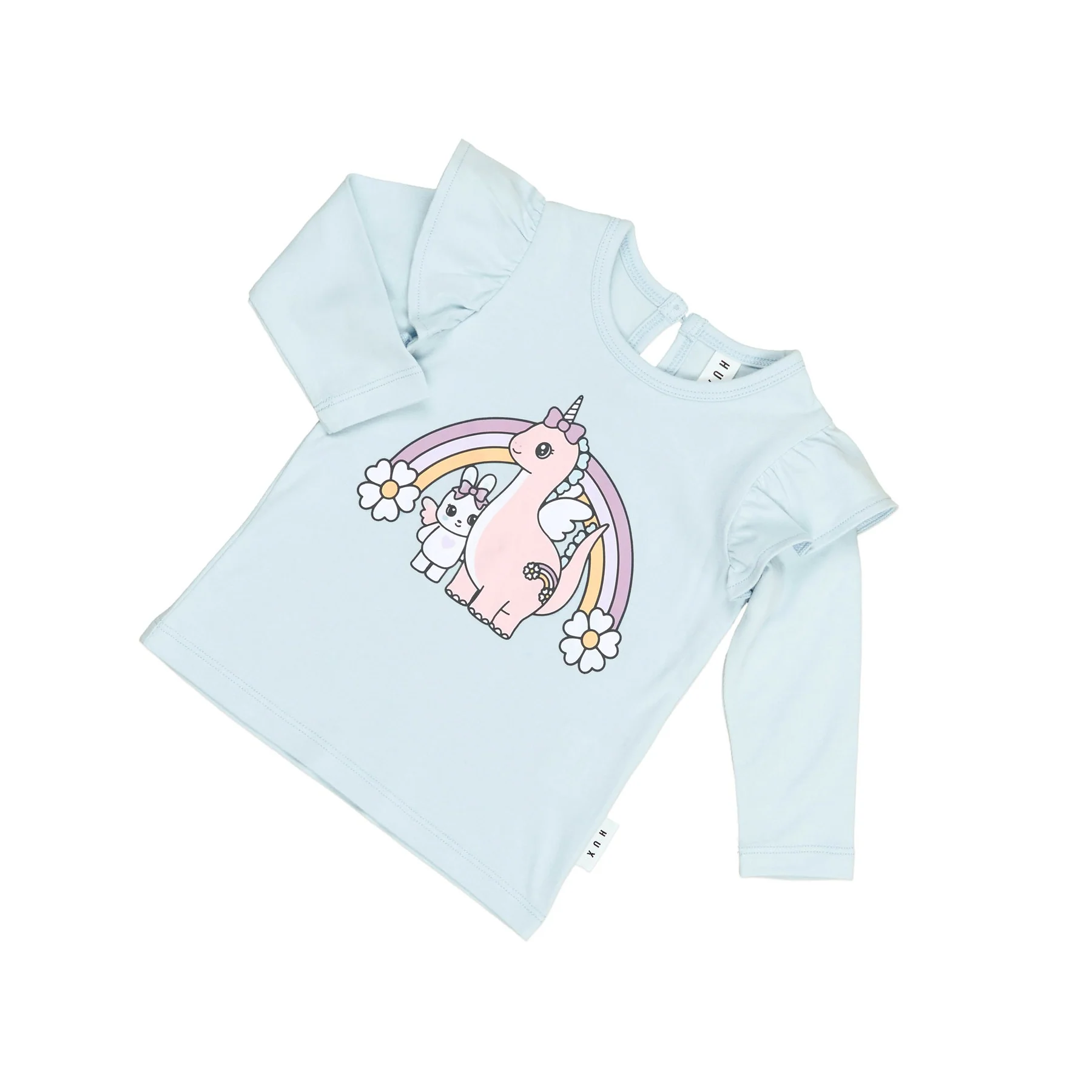 Enchanted Friends Frill Top - Blue Misty - Image 3