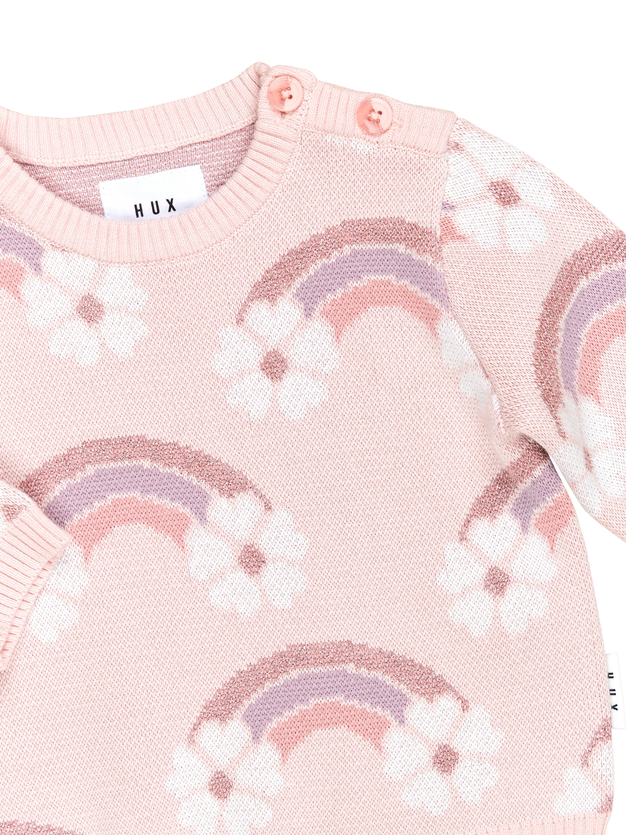 Flowerbow Knit Jumper - Pink Pearl - Image 3