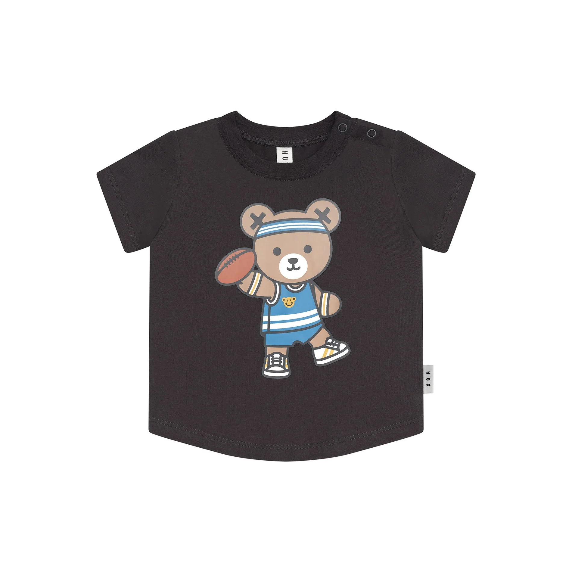 Footy Hux T-Shirt - Soft Black