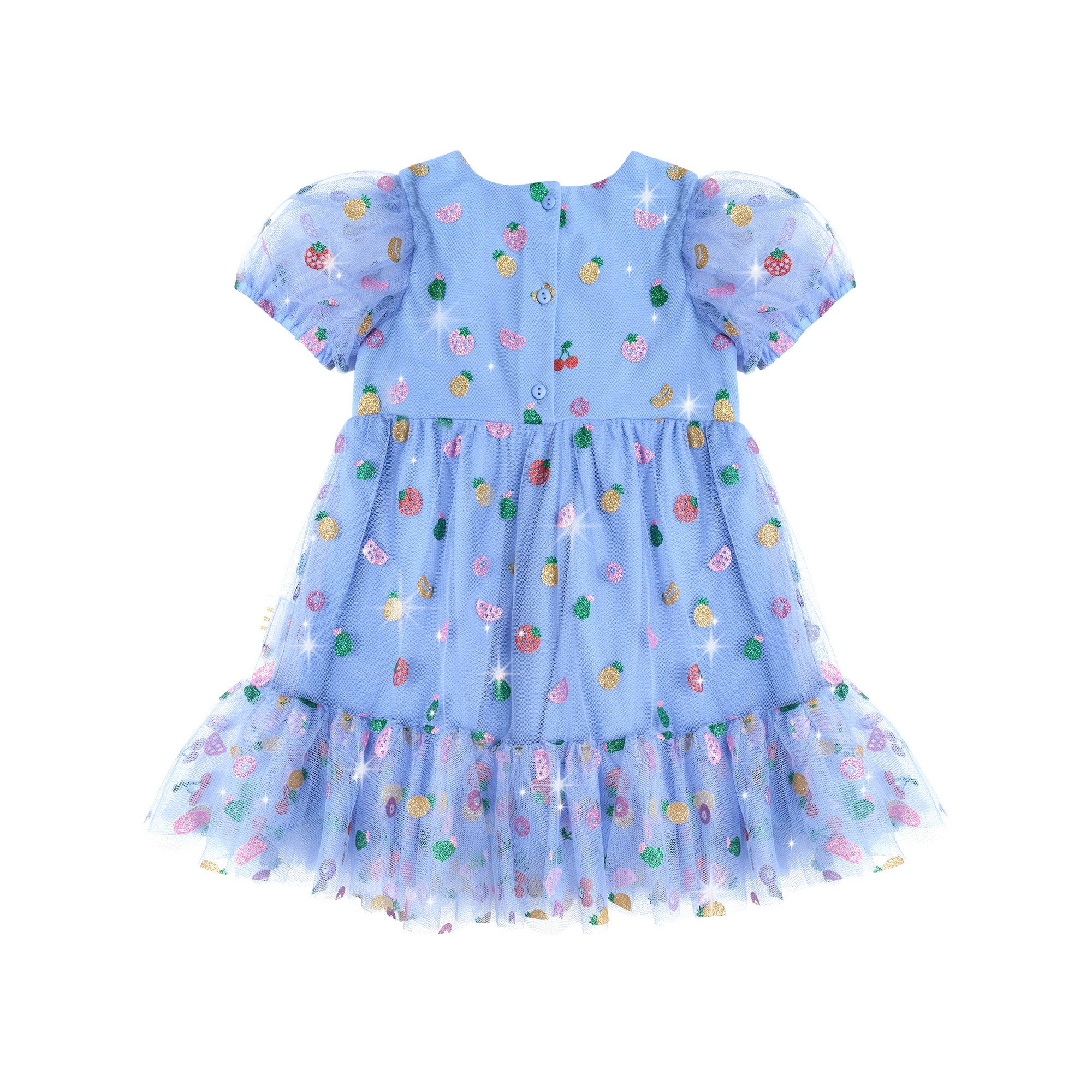 Huxbaby Fruit Salad Puff Sleeve Tulle Dress - Image 4