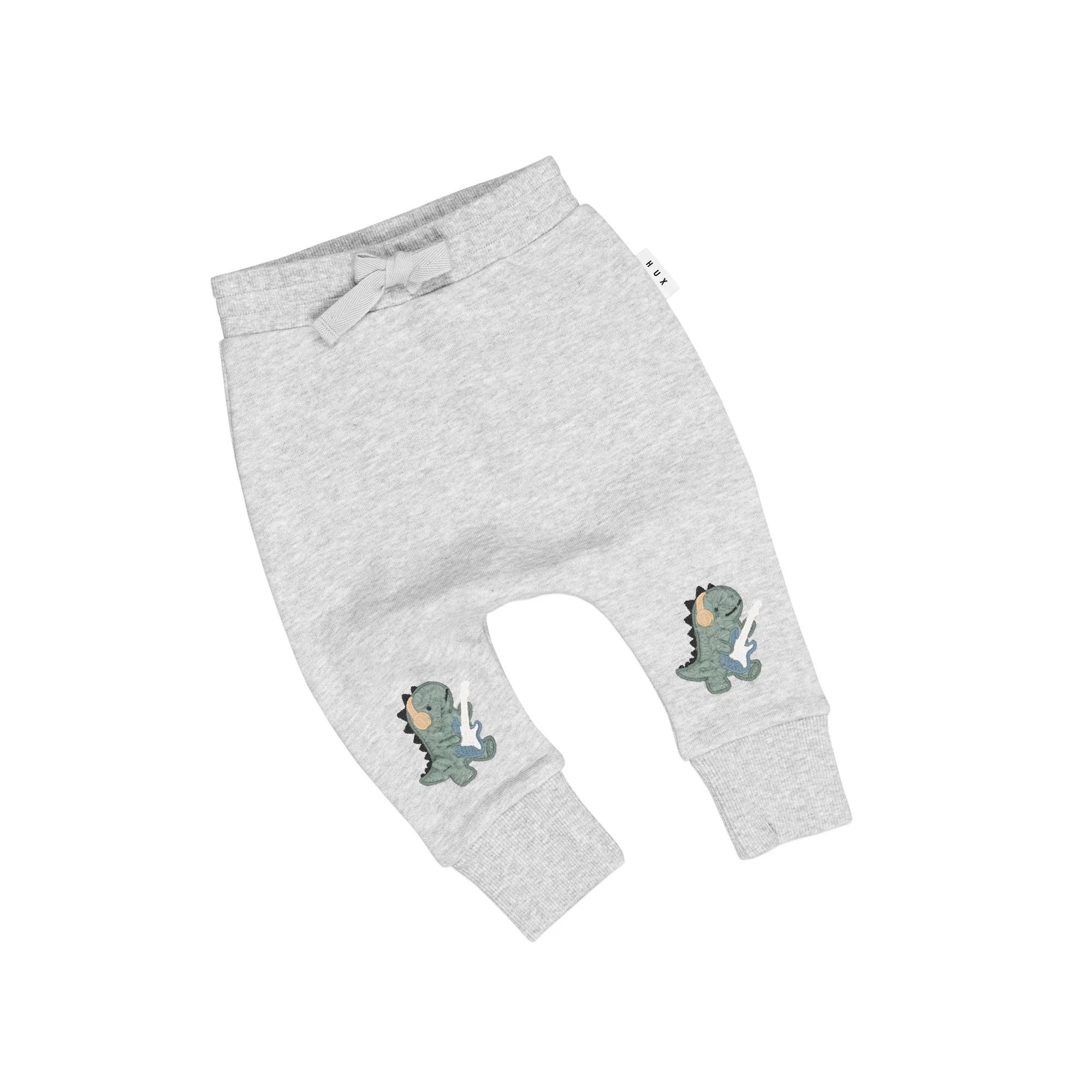 Furry Dino Drop Crotch Pant - Grey Marle - Image 3