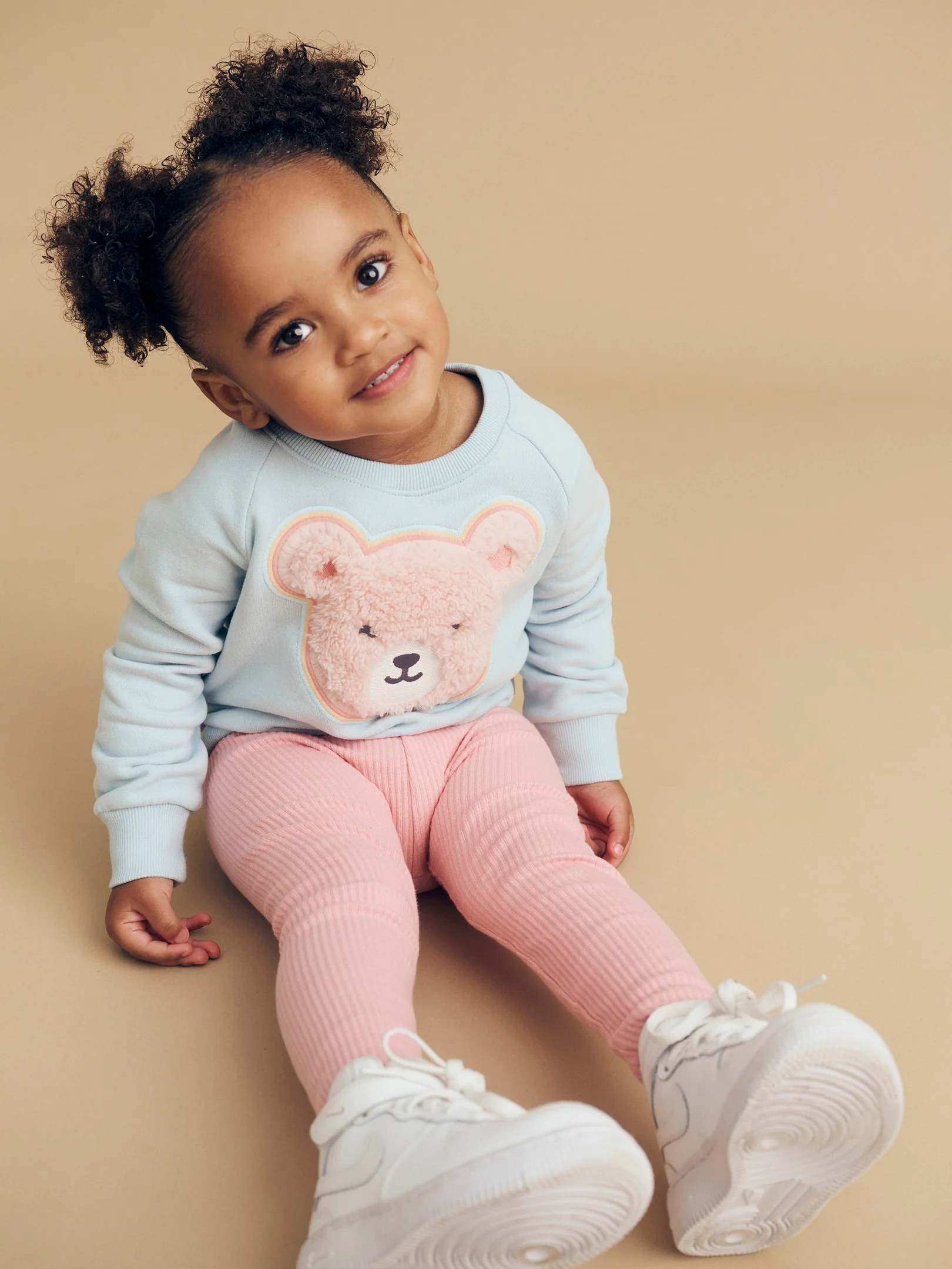 Furry Heart Bear Sweatshirt - Blue Misty - Image 2