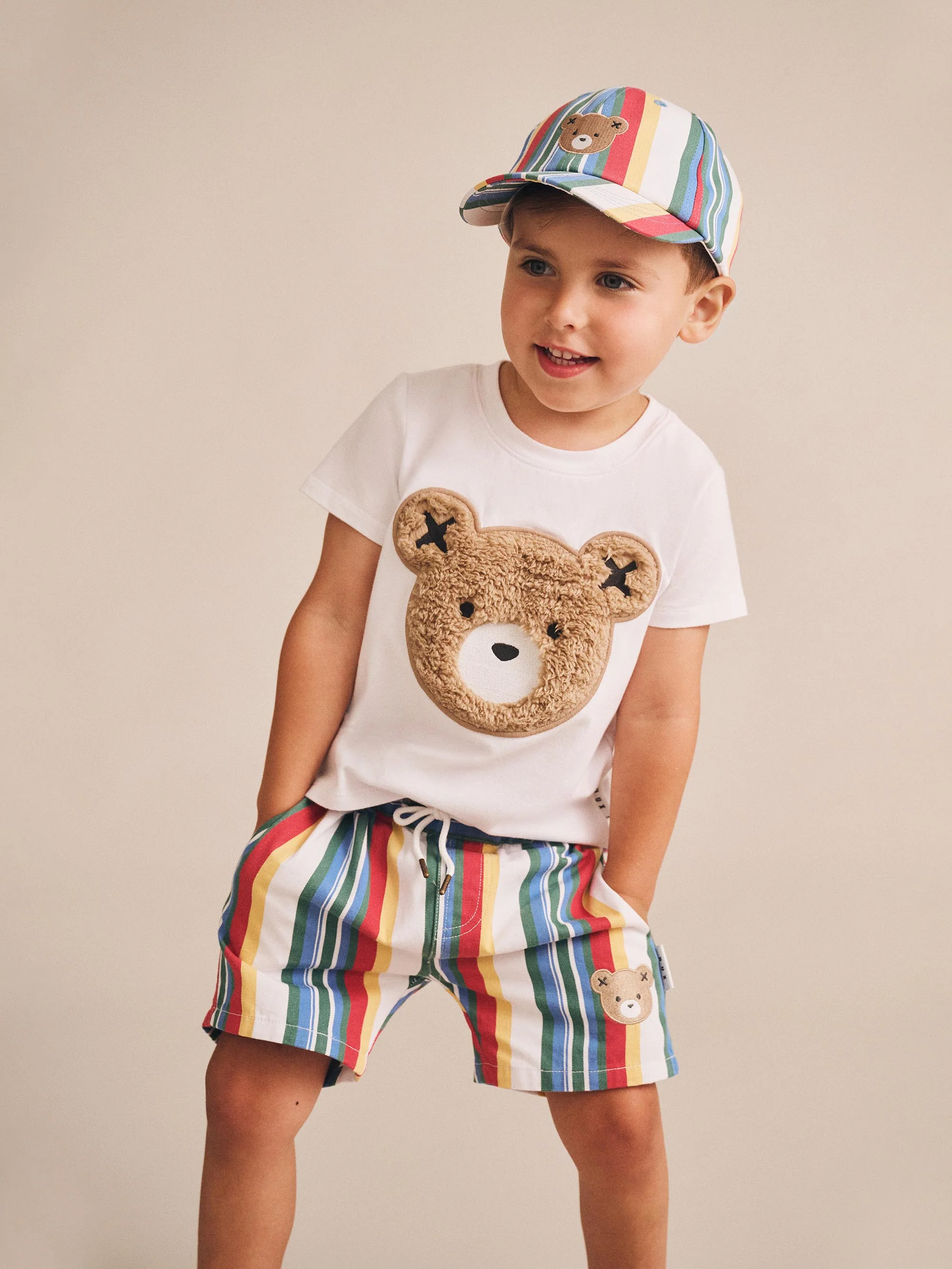 Huxbaby Furry Huxbear Crisp White Tee - Image 4