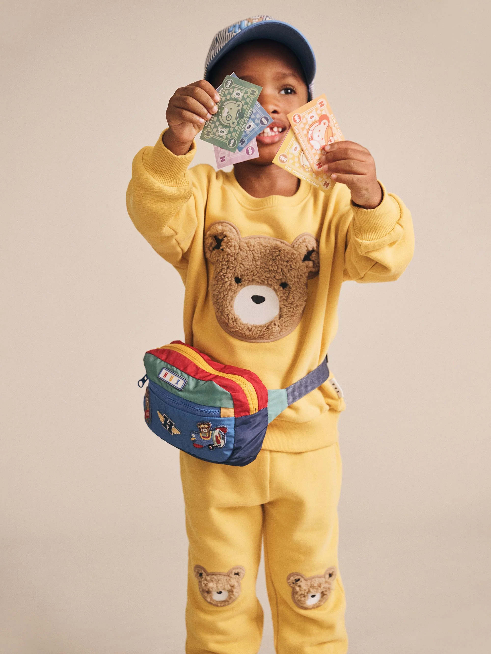 Huxbaby Furry Huxbear Sweatshirt Yellow - Image 4