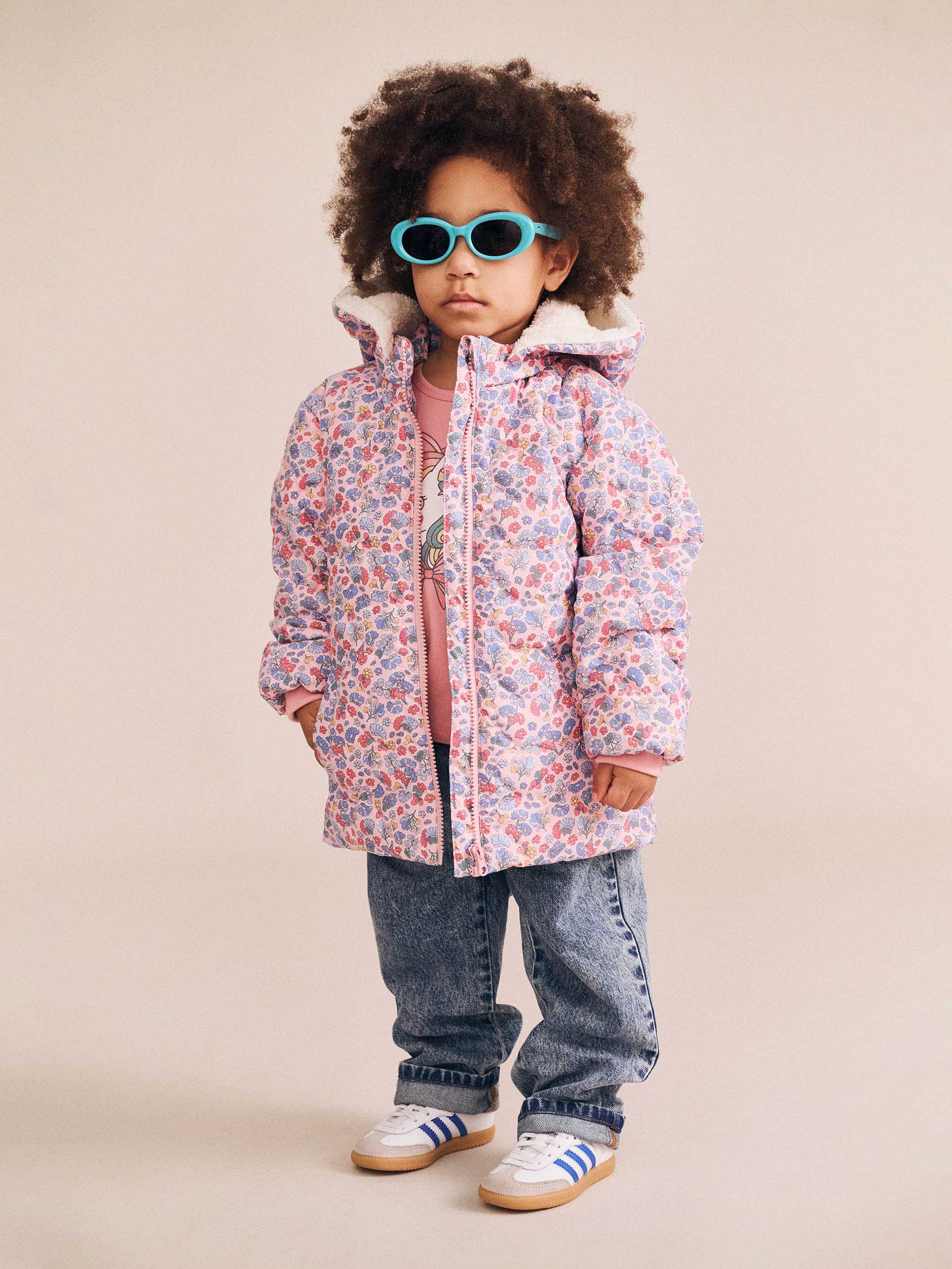 Heart Floral Quilted Puffer Jacket - Image 3