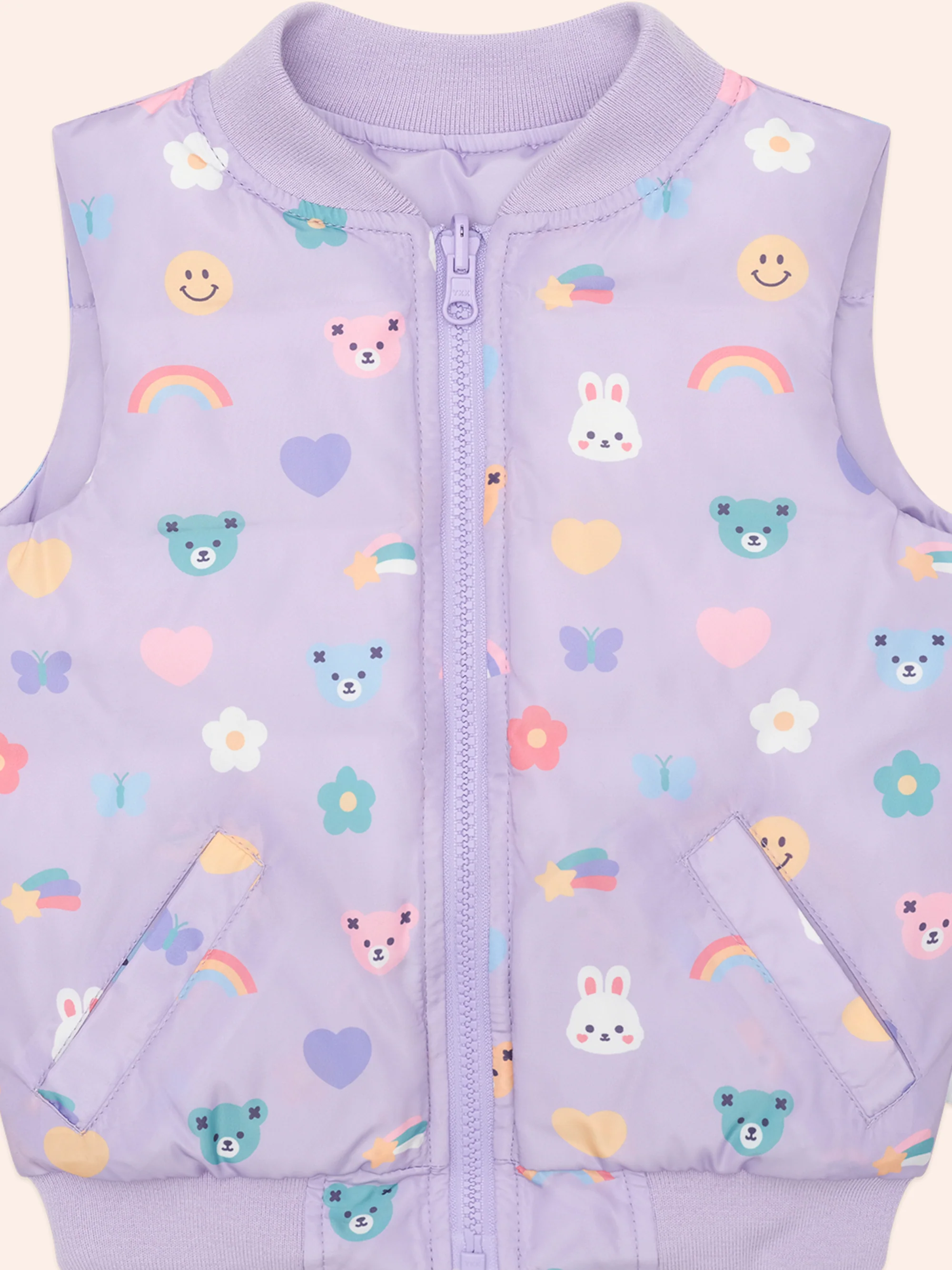 Huxbaby Hux Emoji Reversible Puffer Vest - Image 4
