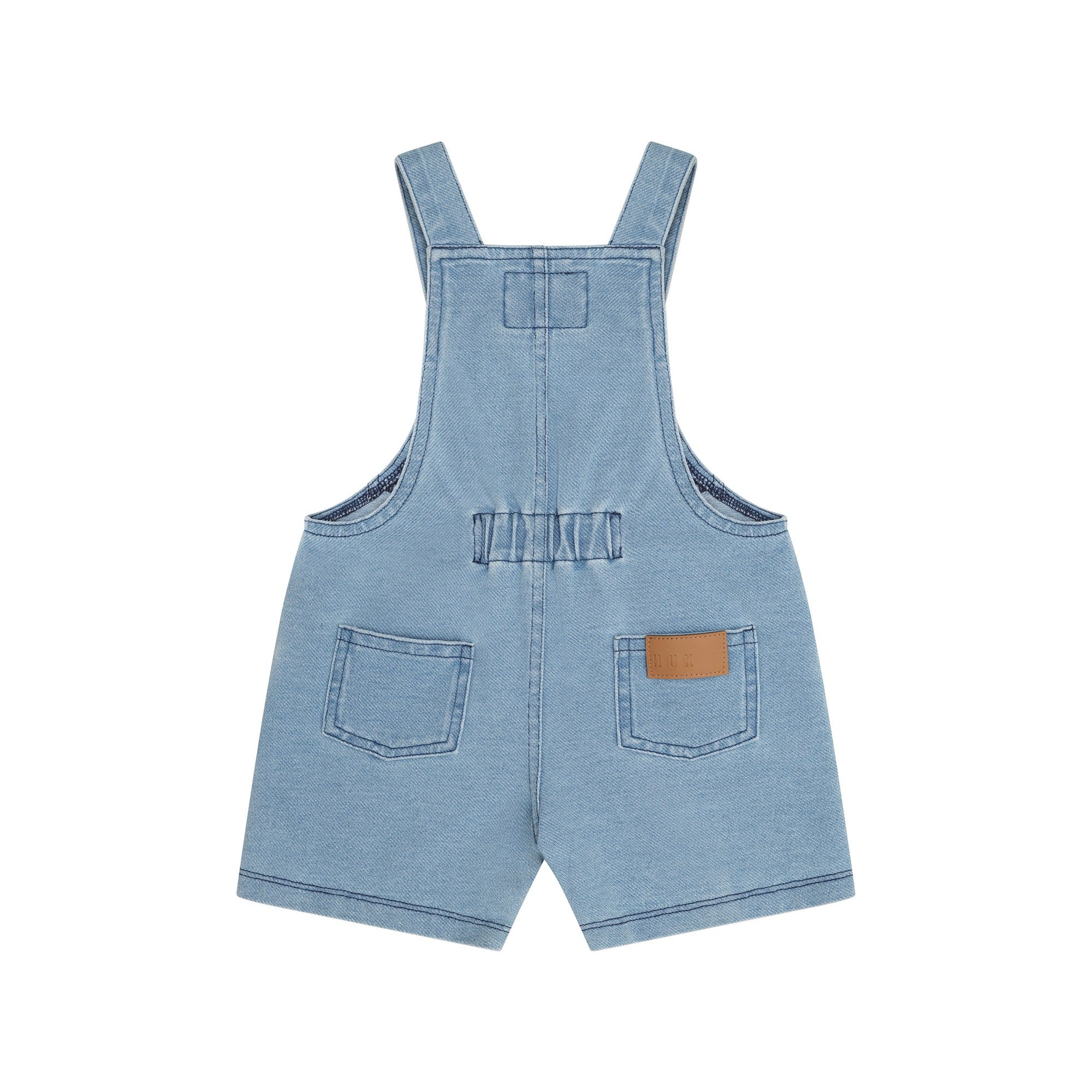 Huxbear Knit Denim Short Overalls - Denim - Image 5