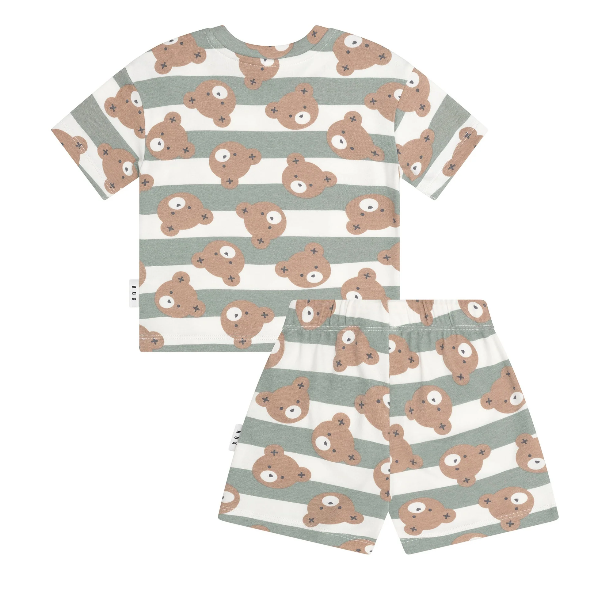 Huxbear Stripe Pyjamas - Sage/Almond Milk - Image 5