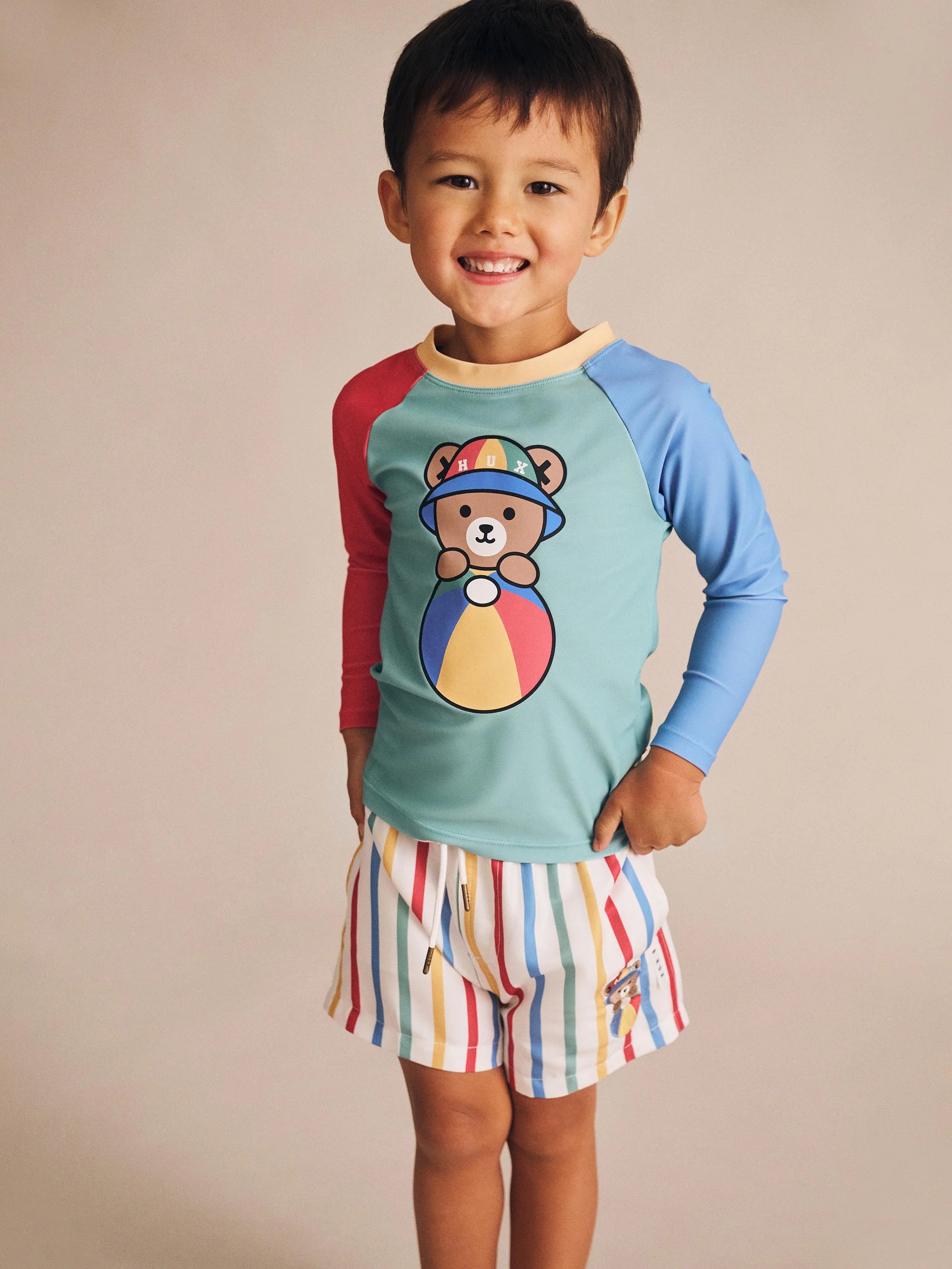 Huxbear Stripey Swim Shorts - Image 4