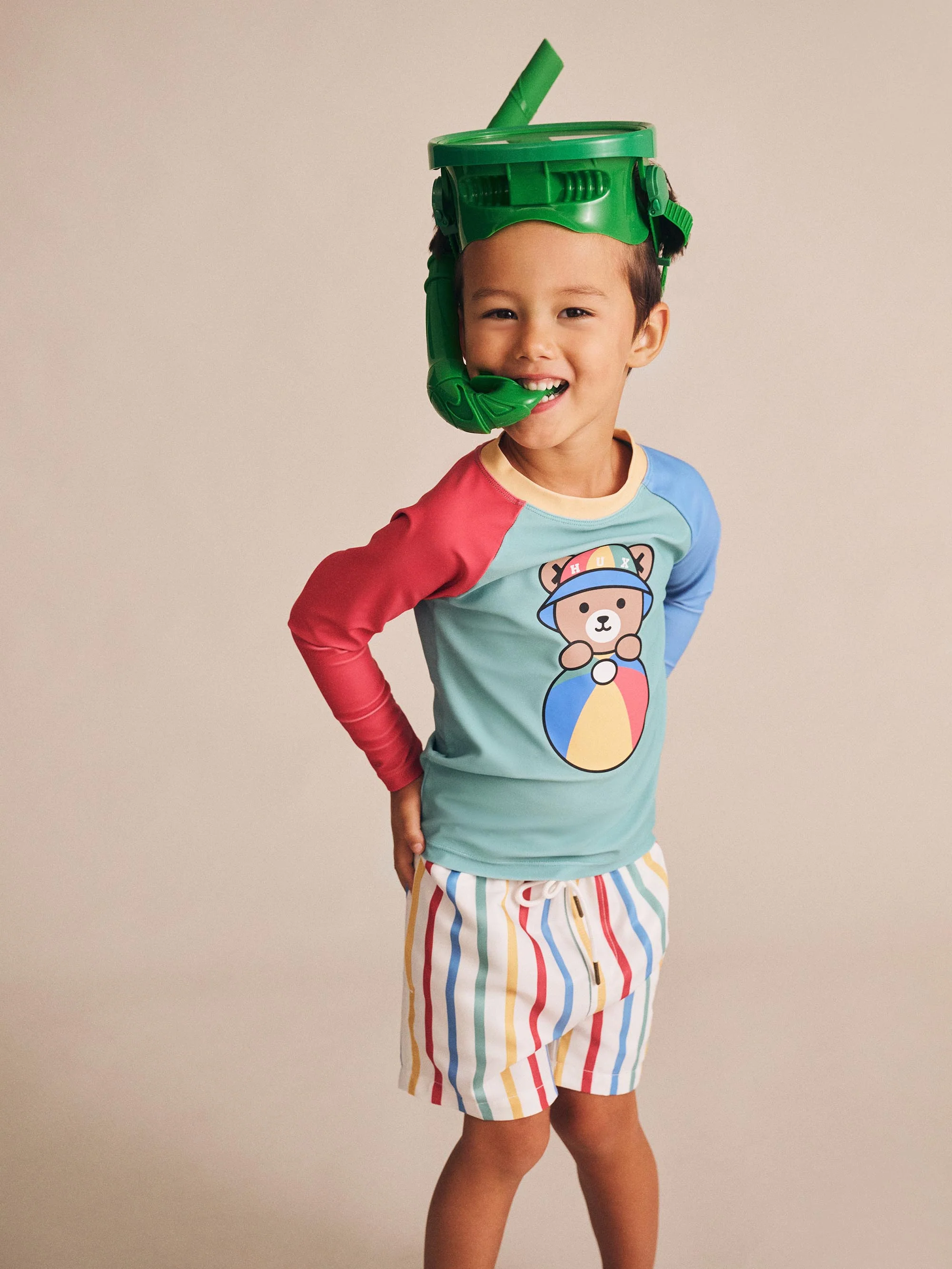 Huxbear Stripey Swim Shorts - Image 7