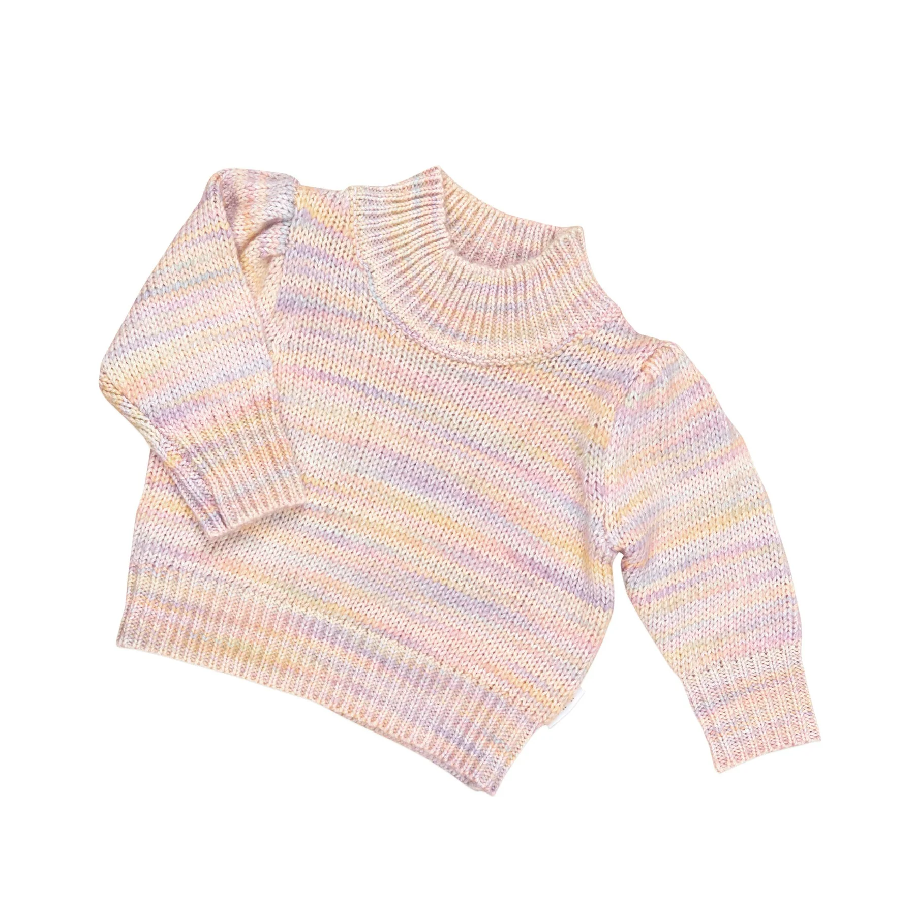Knit Puff Jumper - Rainbow - Image 3