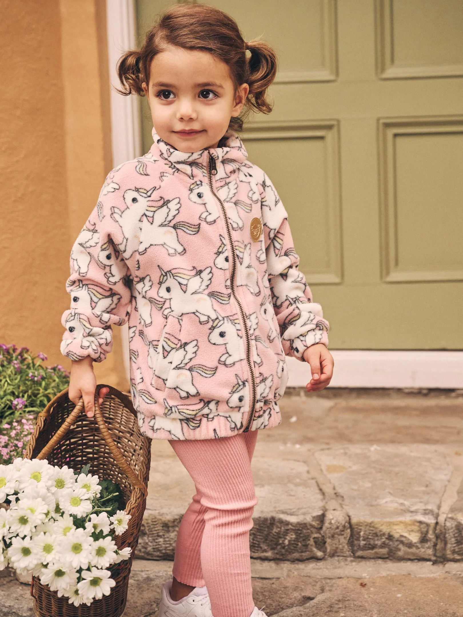 Magical Unicorn Fleece Jacket - Rosebud - Image 2