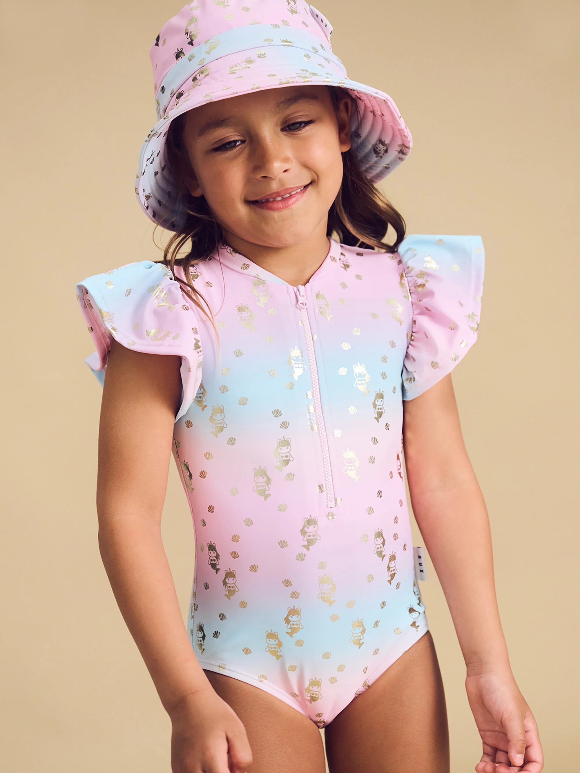 Mercorn Shell Frill Zip Swimsuit - Multi - Image 2