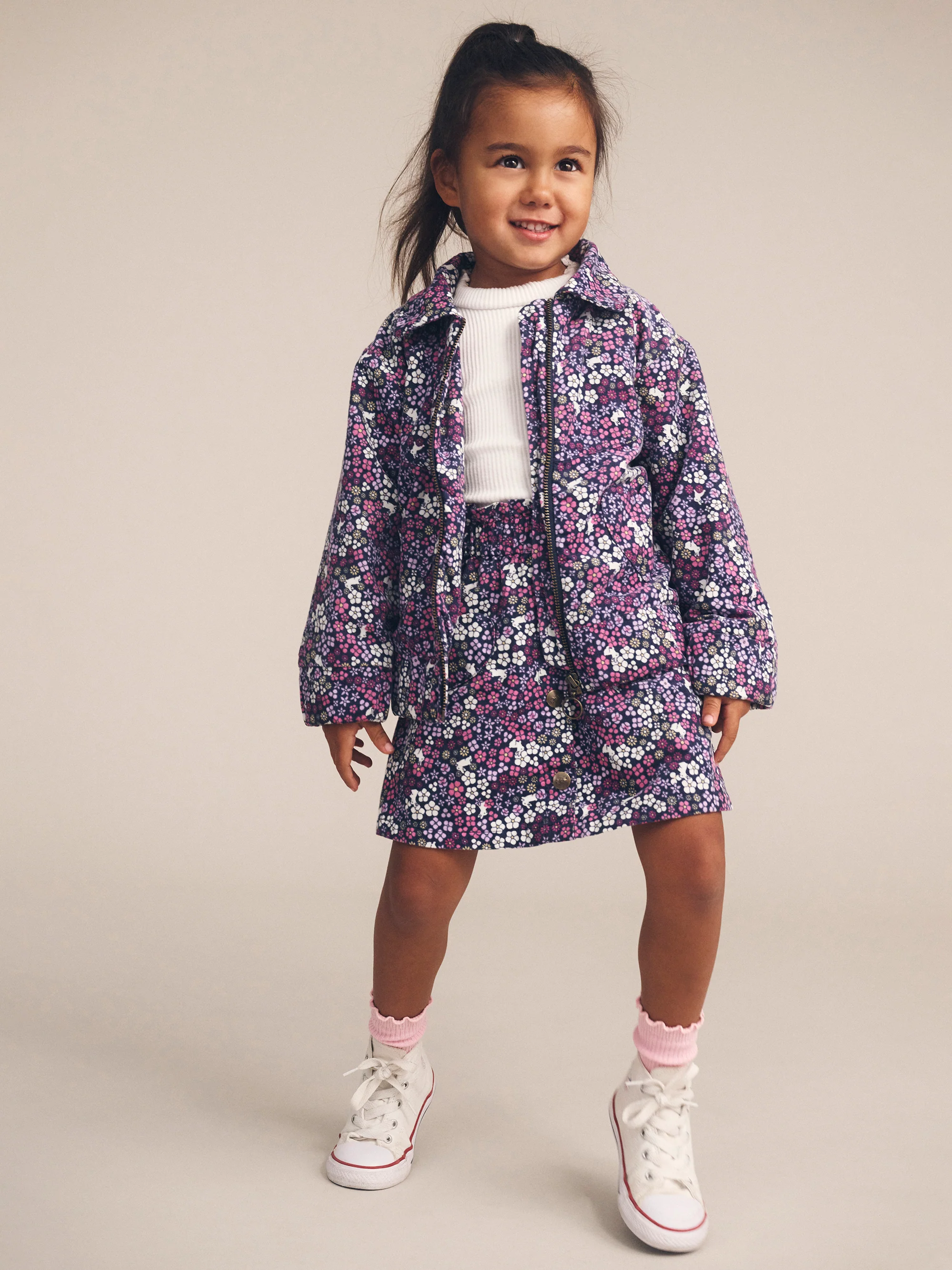 Huxbaby Midnight Flower Garden Cord Jacket - Image 4