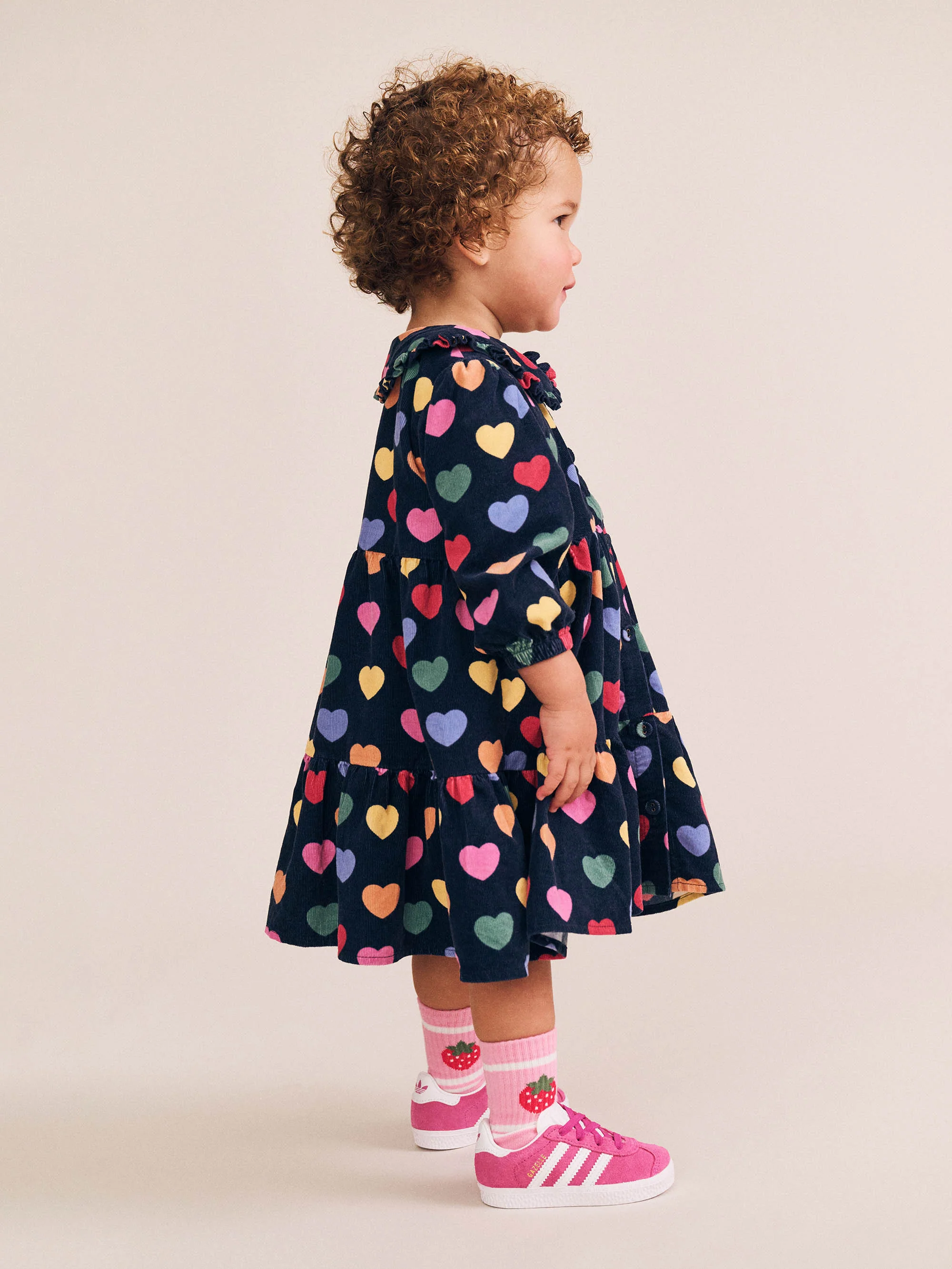 Multi Hearts Cord Dress - Image 3