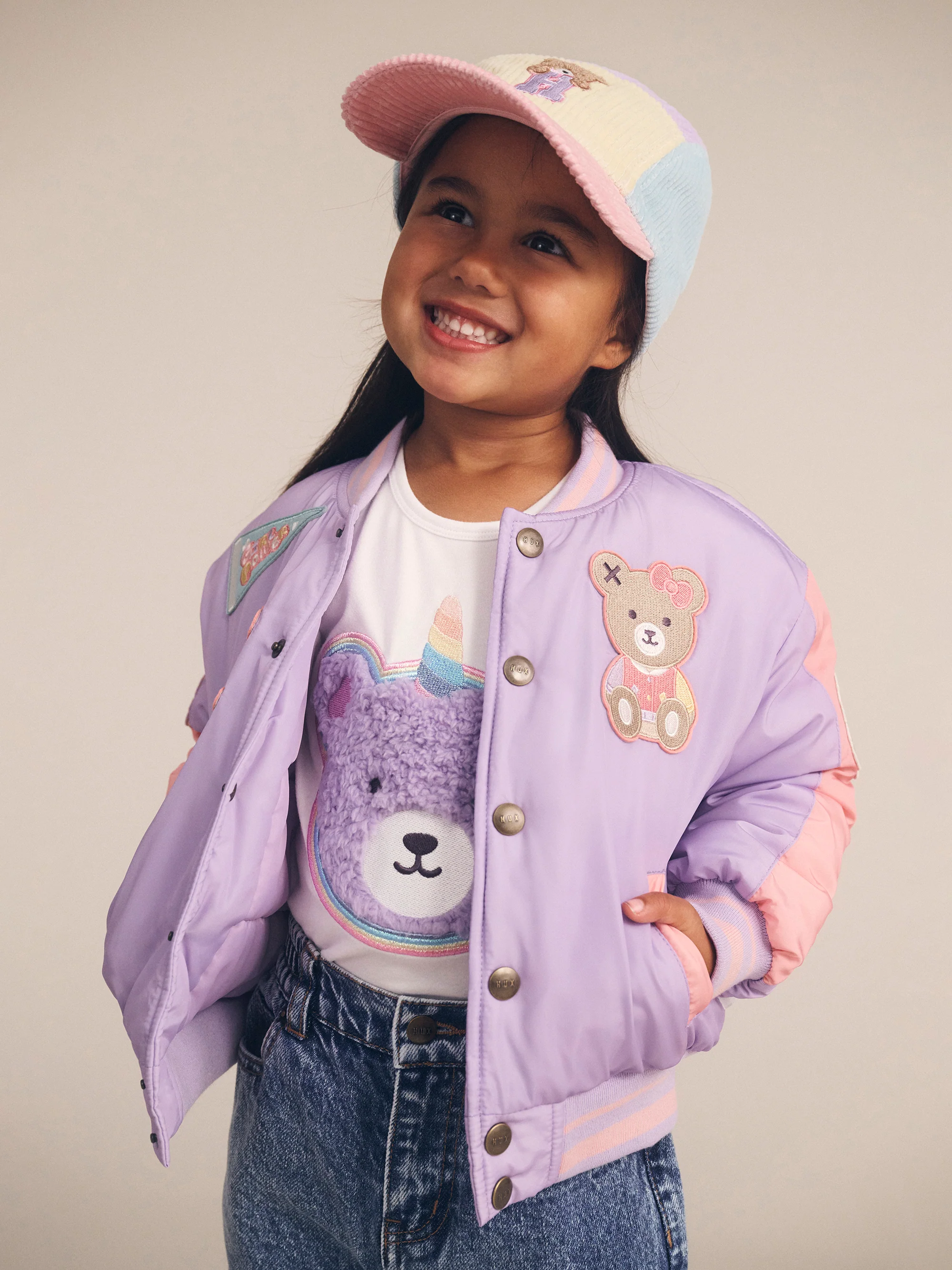 Huxbaby Orchid Hux College Varsity Jacket - Image 3