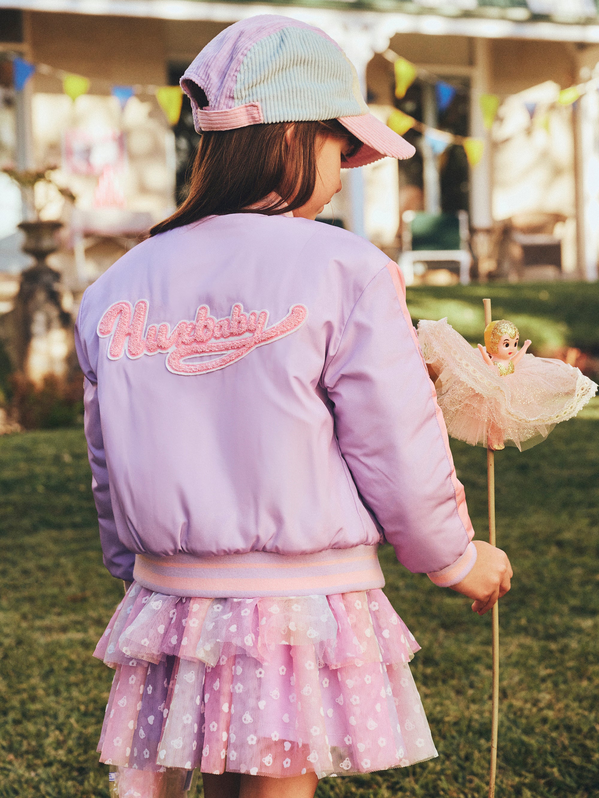 Huxbaby Orchid Hux College Varsity Jacket - Image 4