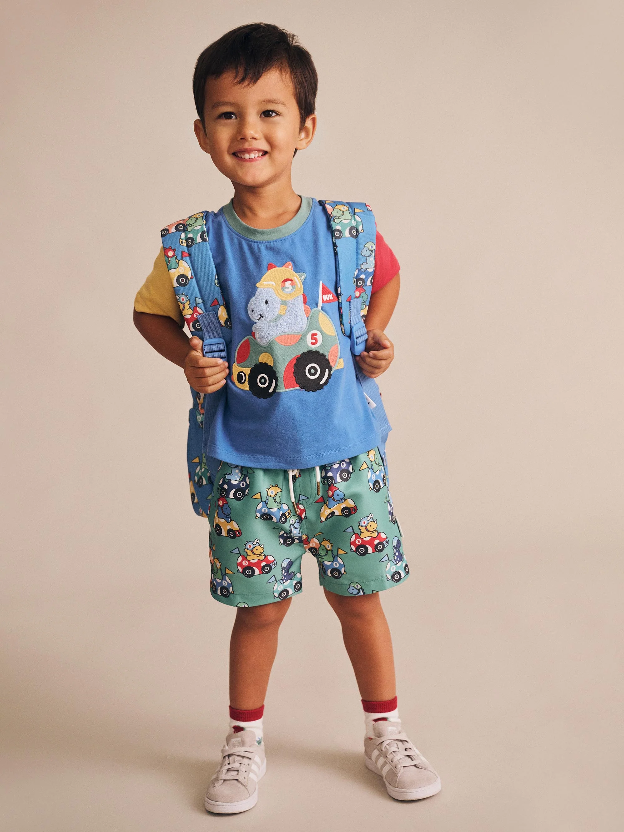 Huxbaby Racer Dino Boxy Tee - Image 4