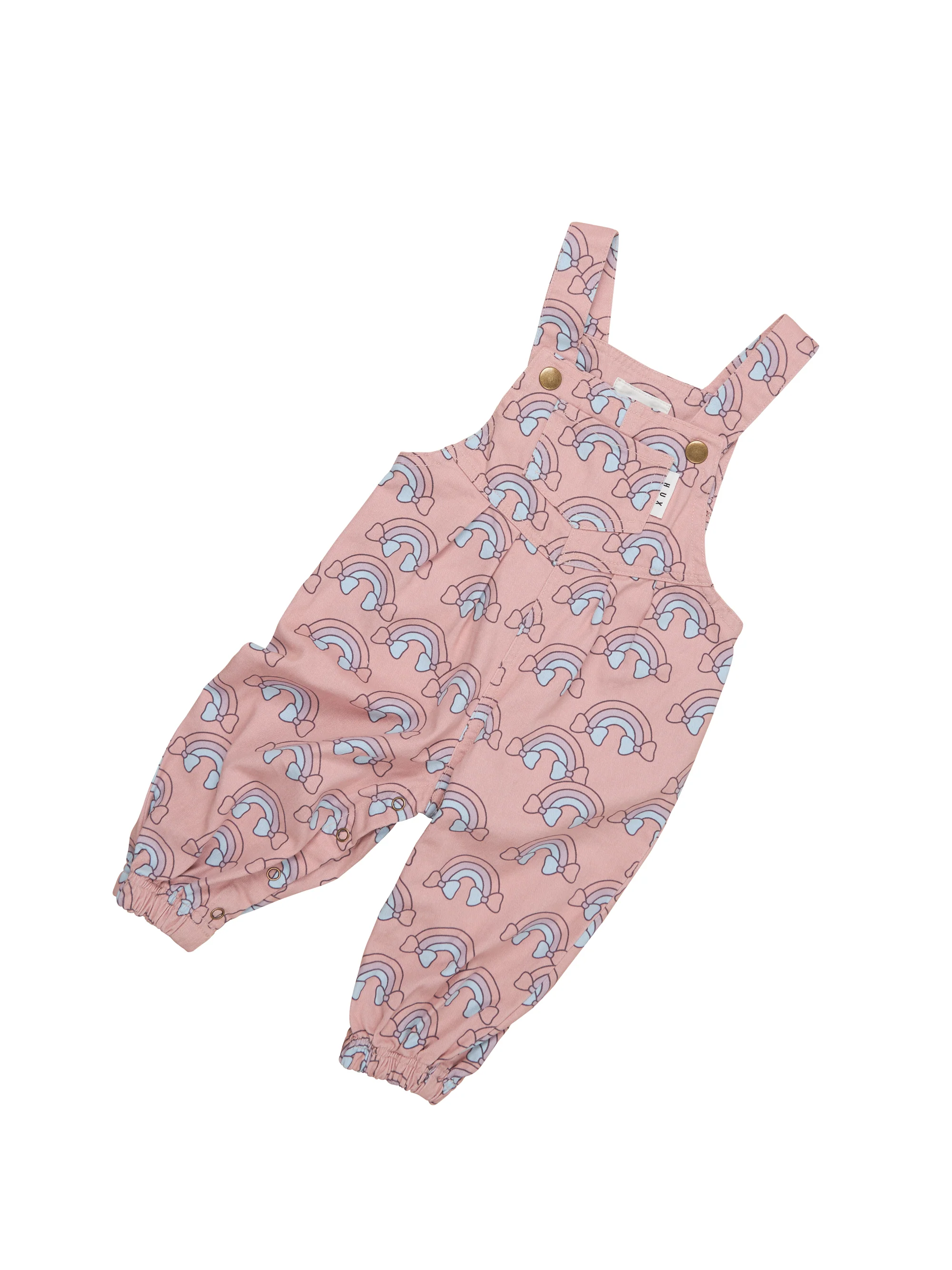 Huxbaby Rainbow Overalls - Dusty Rose - Image 4