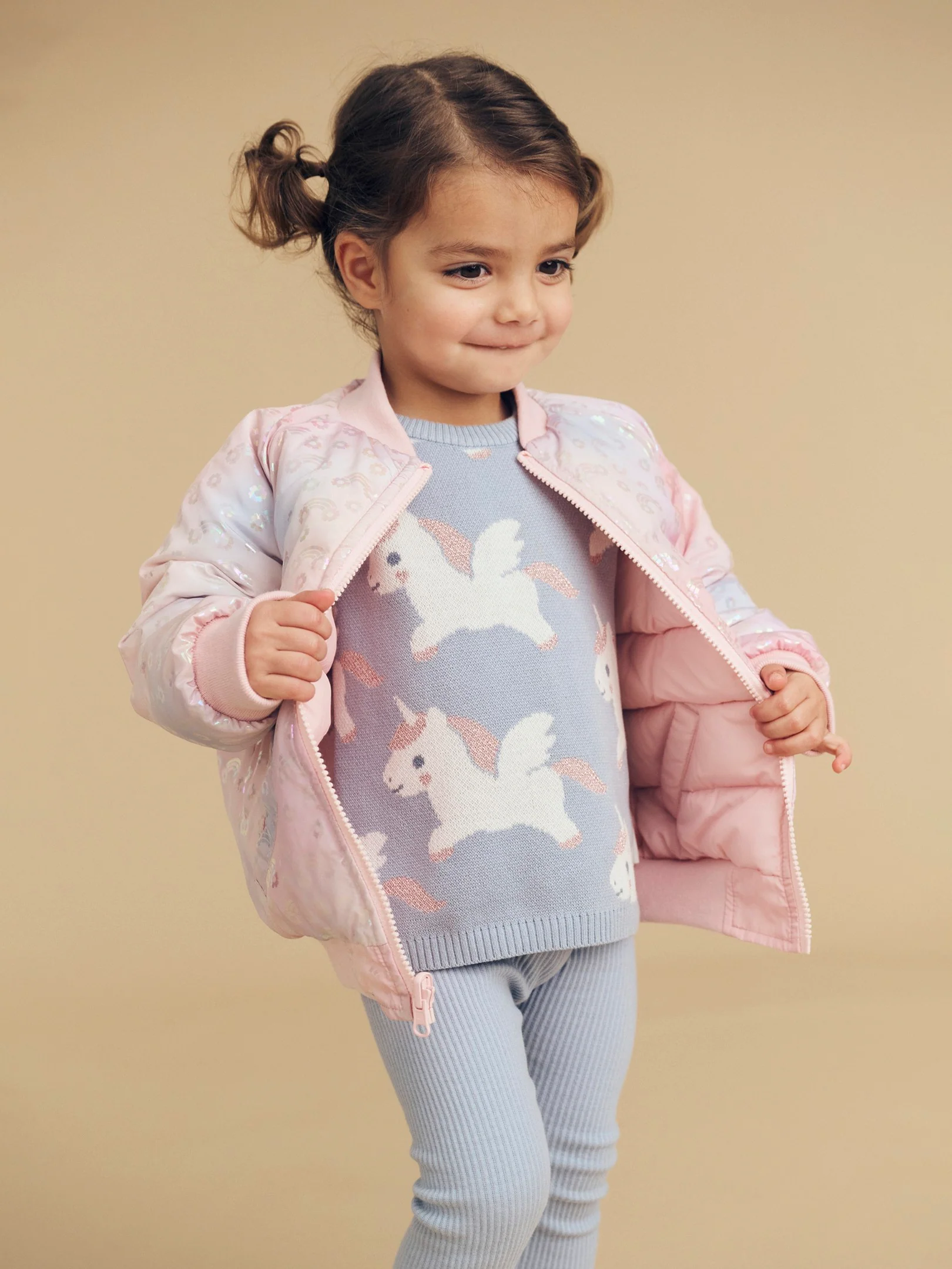 Rainbow Reversible Bomber - Rosebud - Image 4