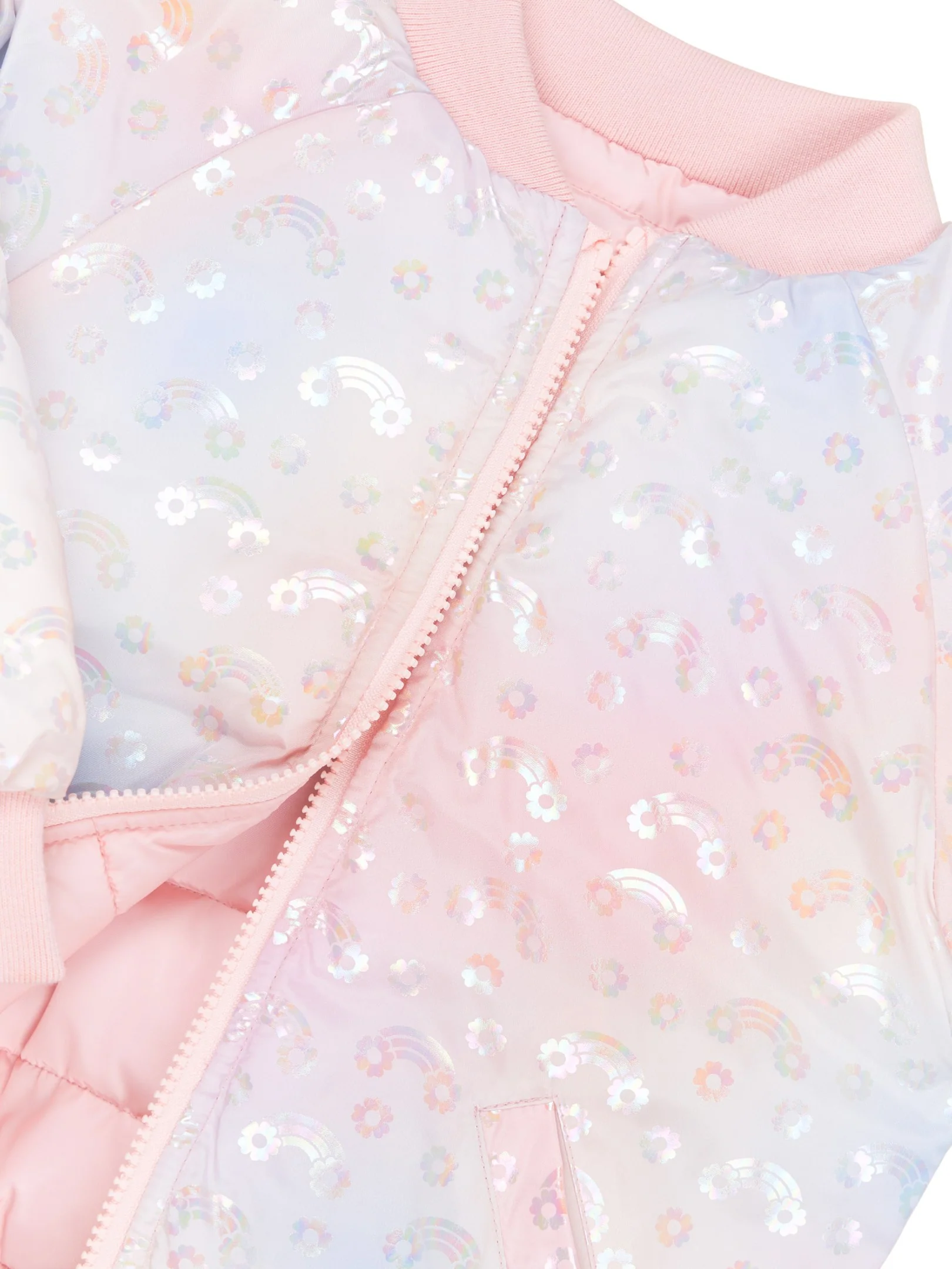 Rainbow Reversible Bomber - Rosebud - Image 5