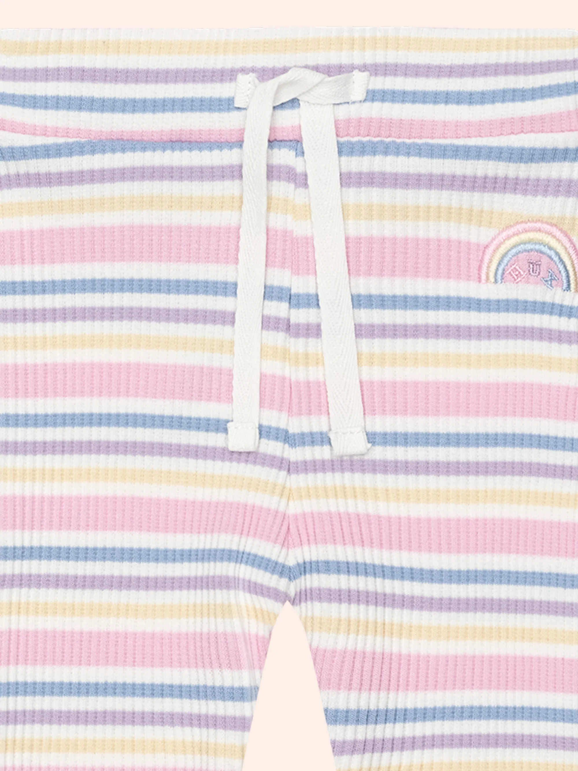 Huxbaby Rainbow Stripe Rib Legging - Image 4